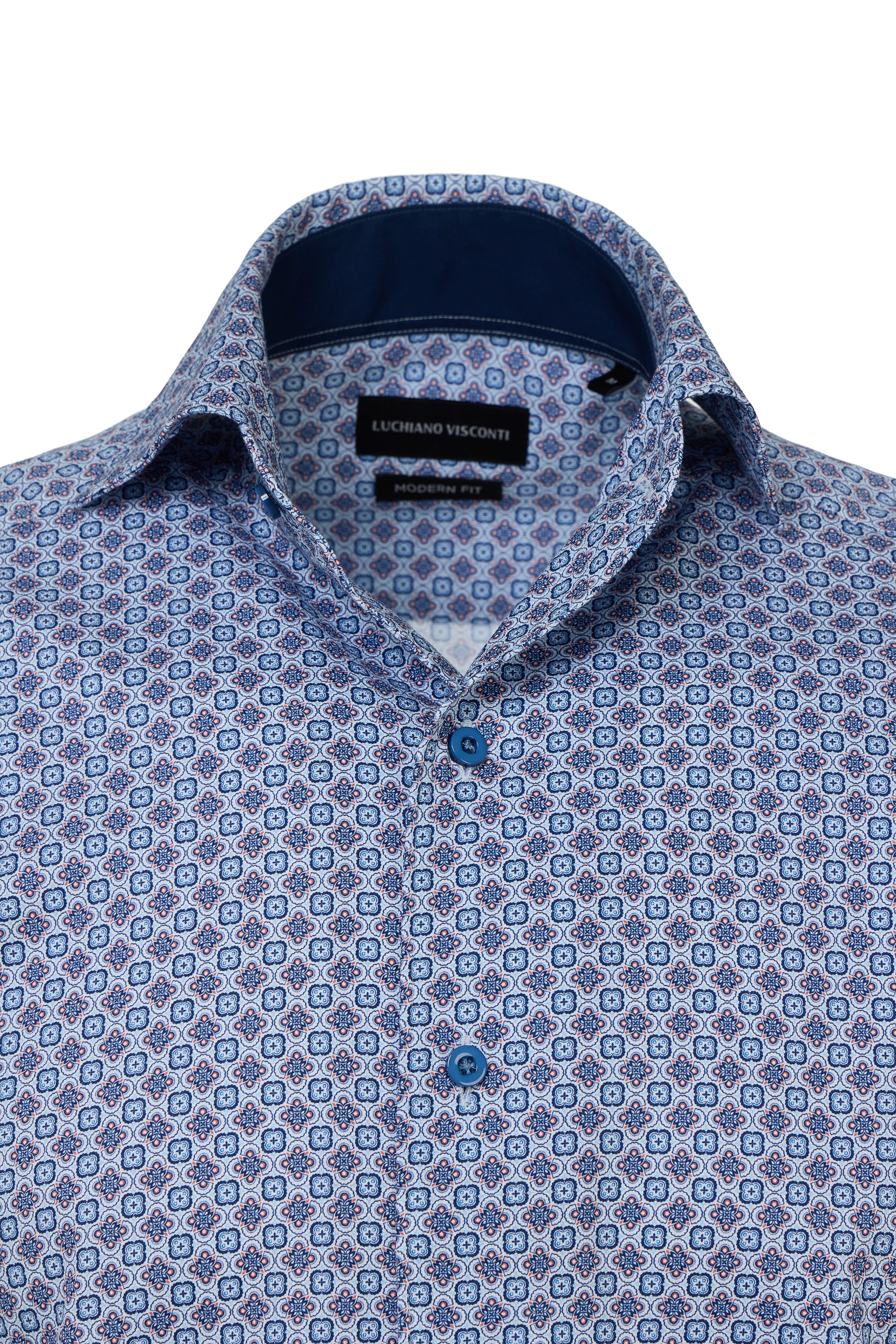 Floral One-Piece Collar Shirt