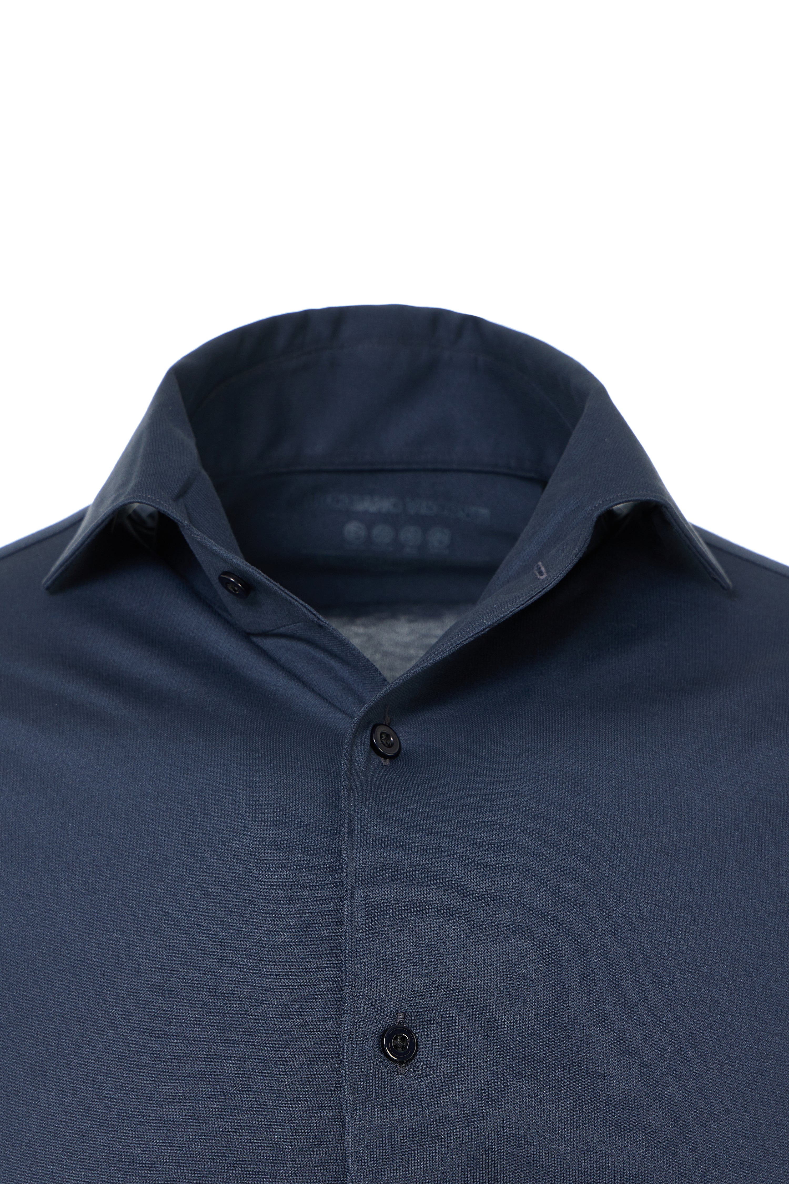 Navy One-Piece Collar Performance Stretch Shirt
