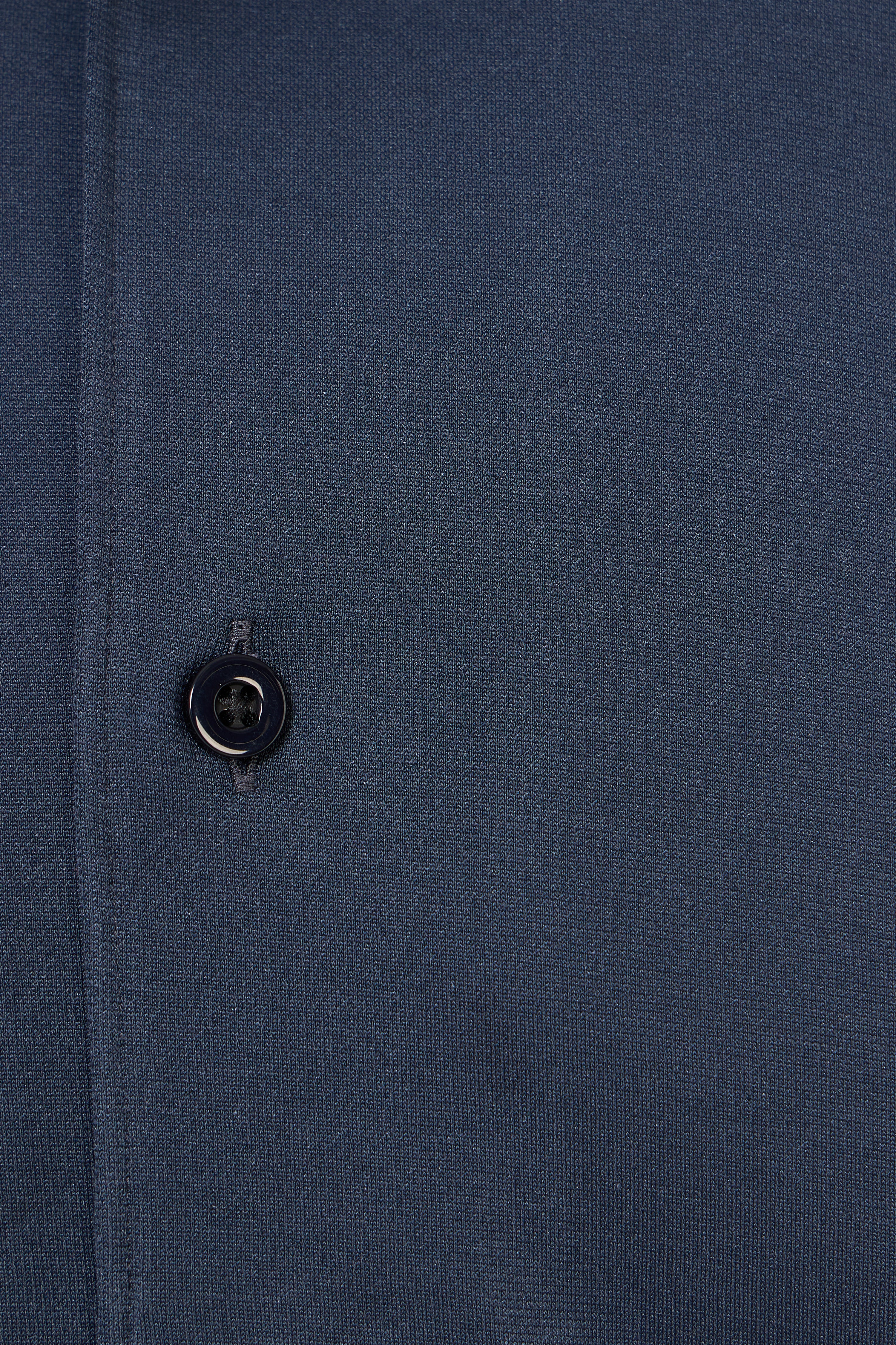 Navy One-Piece Collar Performance Stretch Shirt