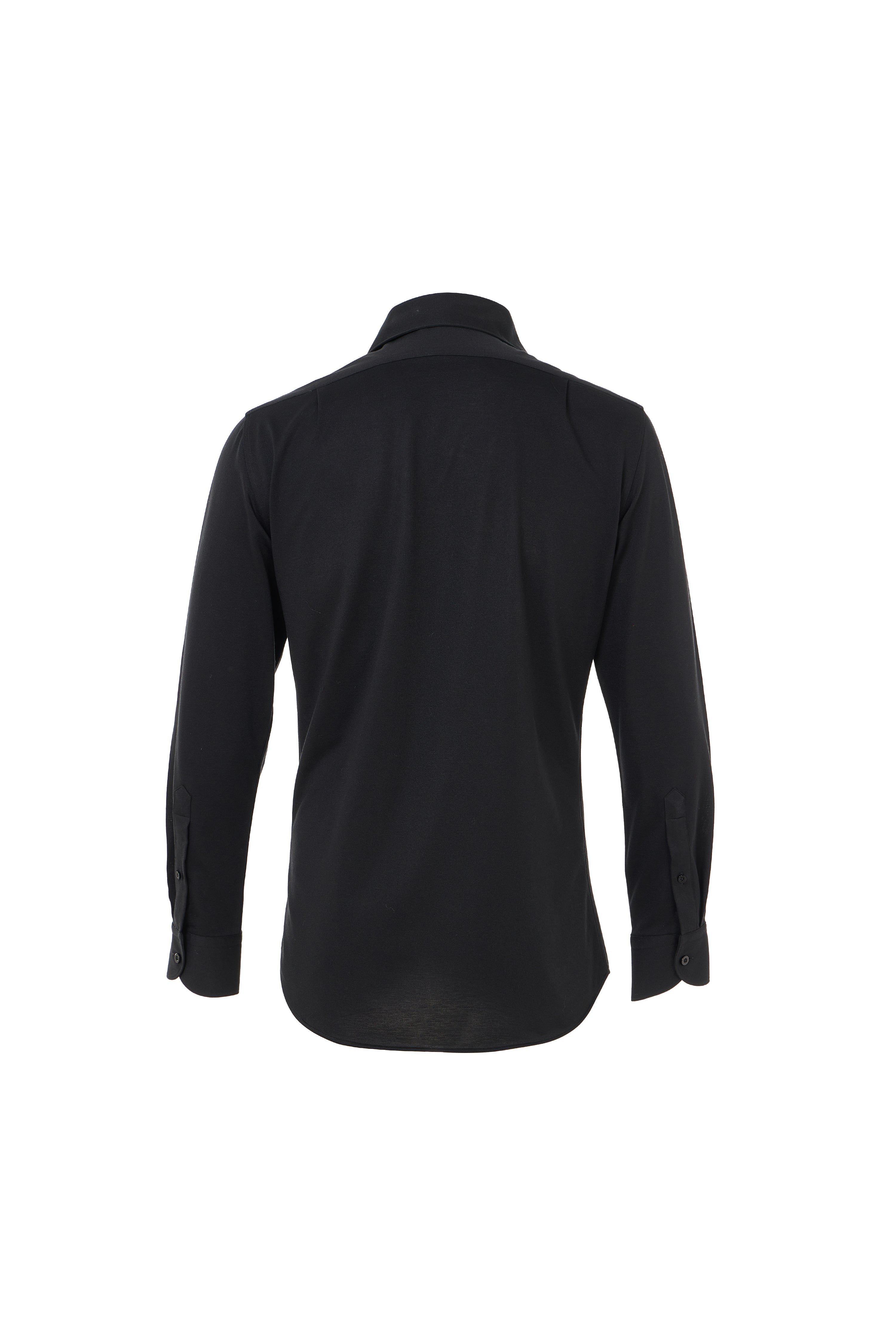 Black One-Piece Collar Performance Stretch Shirt