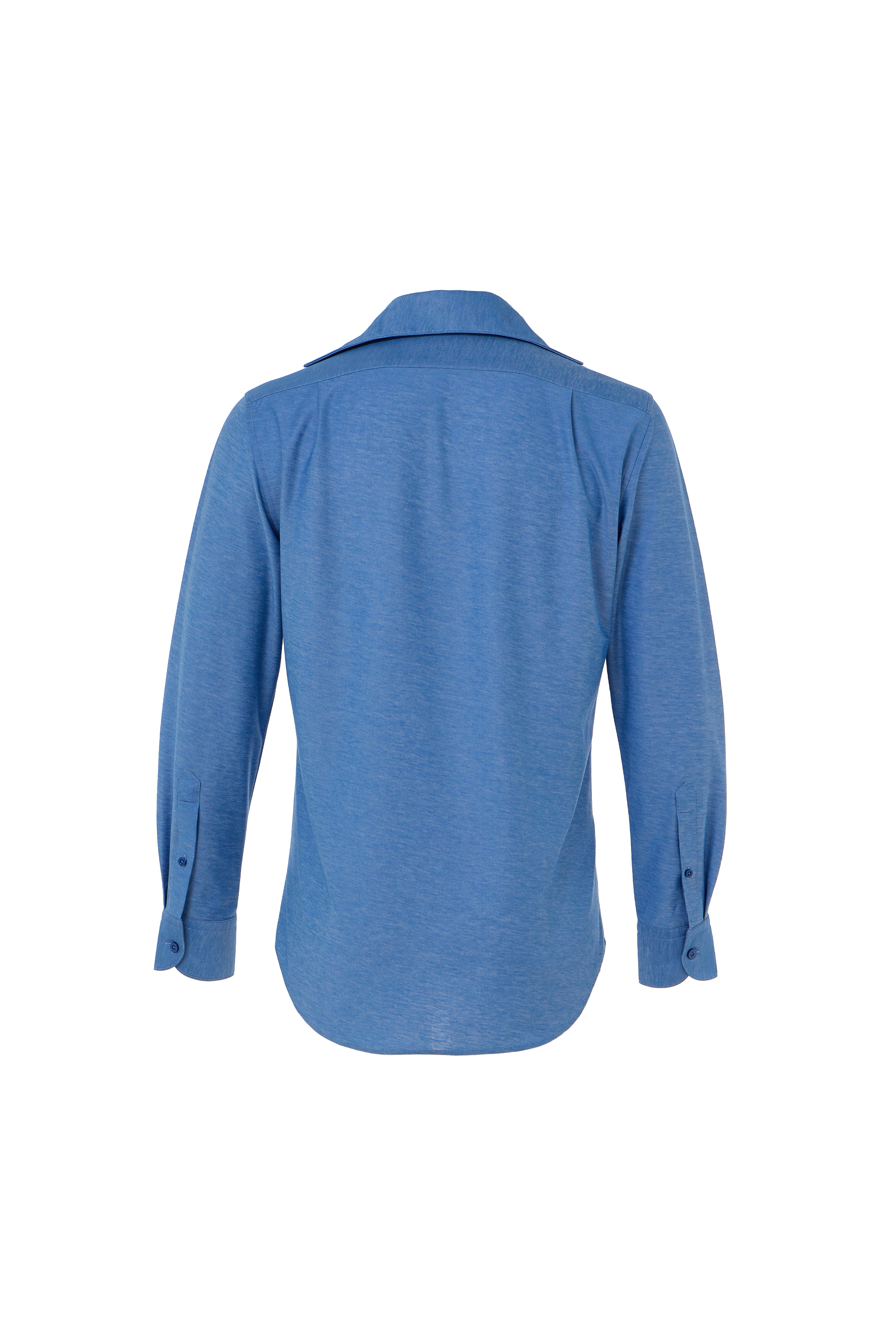 Indigo One-Piece Collar Performance Stretch Shirt