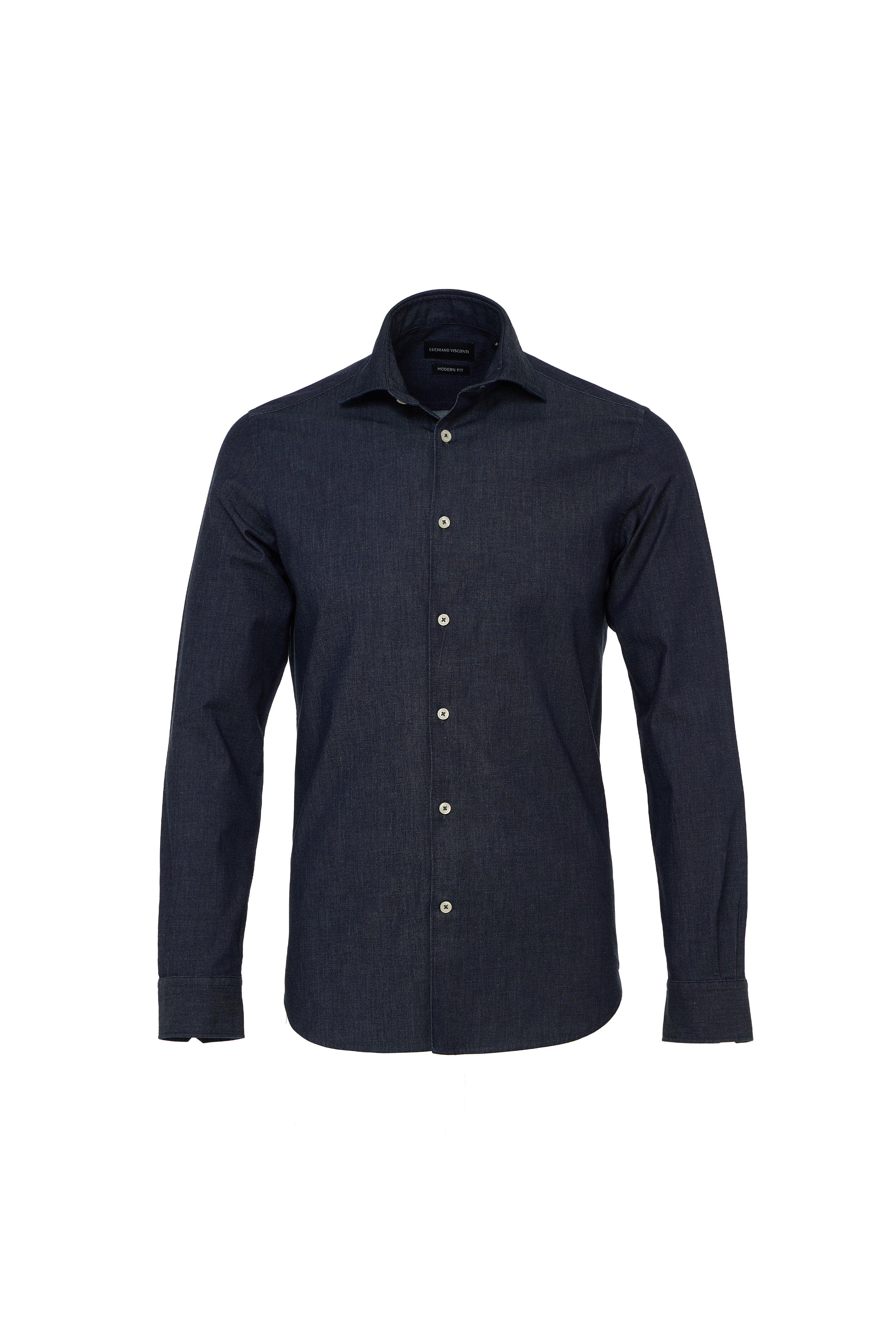 Denim Washed Stretch Button Down Shirt