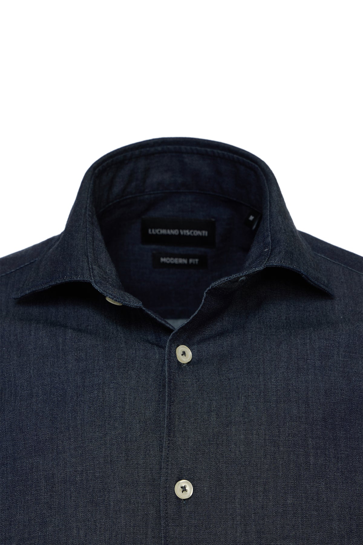 Denim Washed Stretch Button Down Shirt