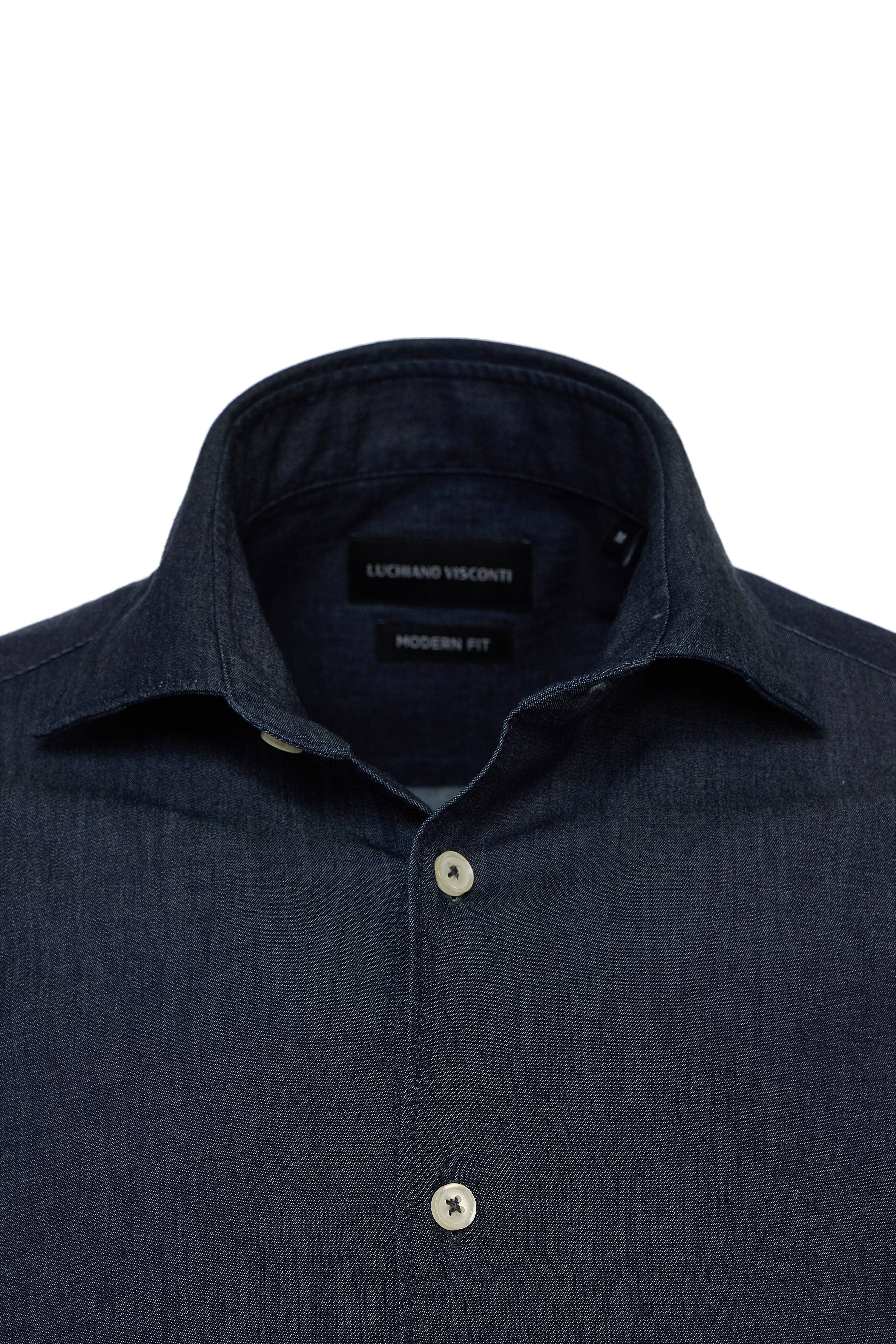Denim Washed Stretch Button Down Shirt