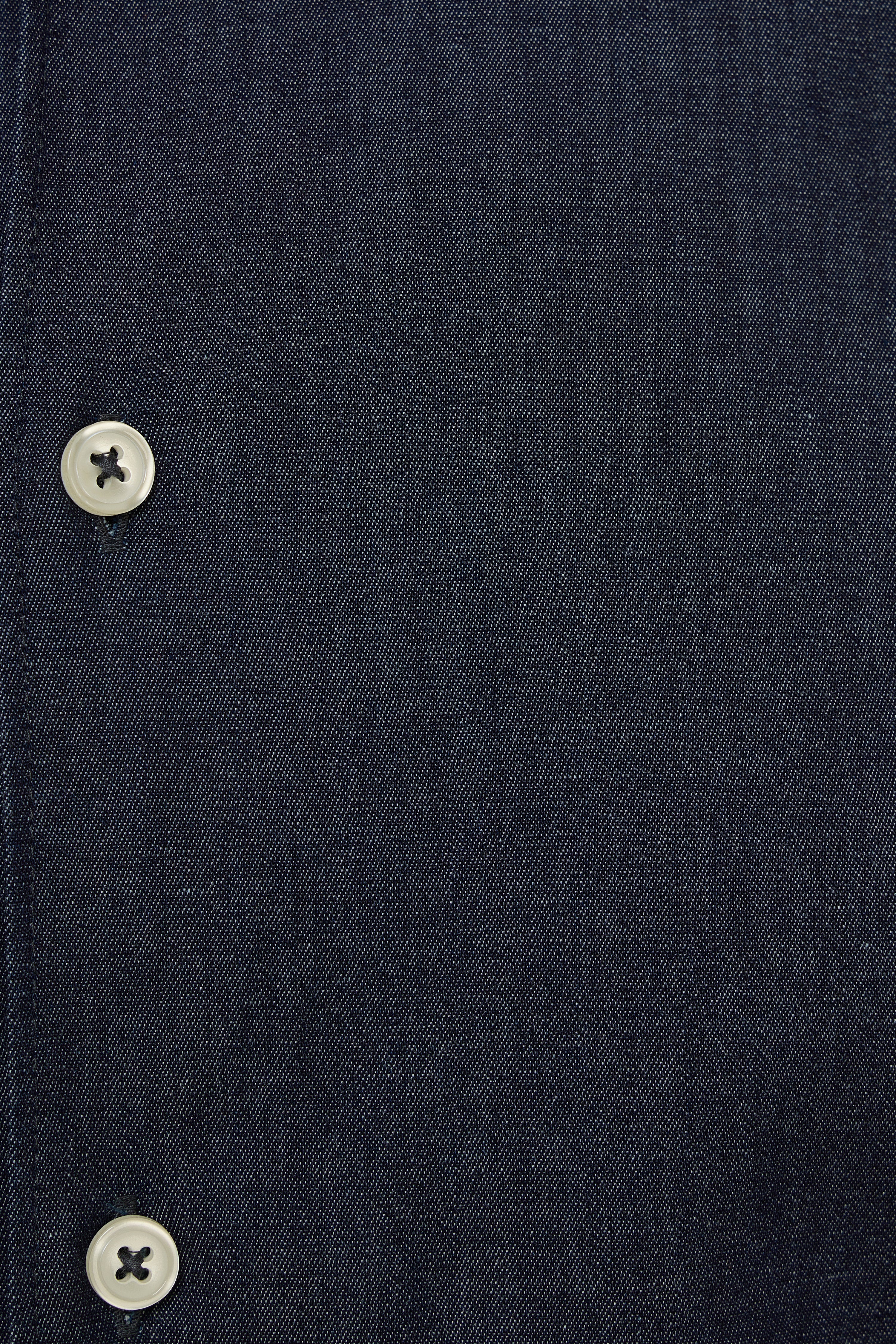 Denim Washed Stretch Button Down Shirt