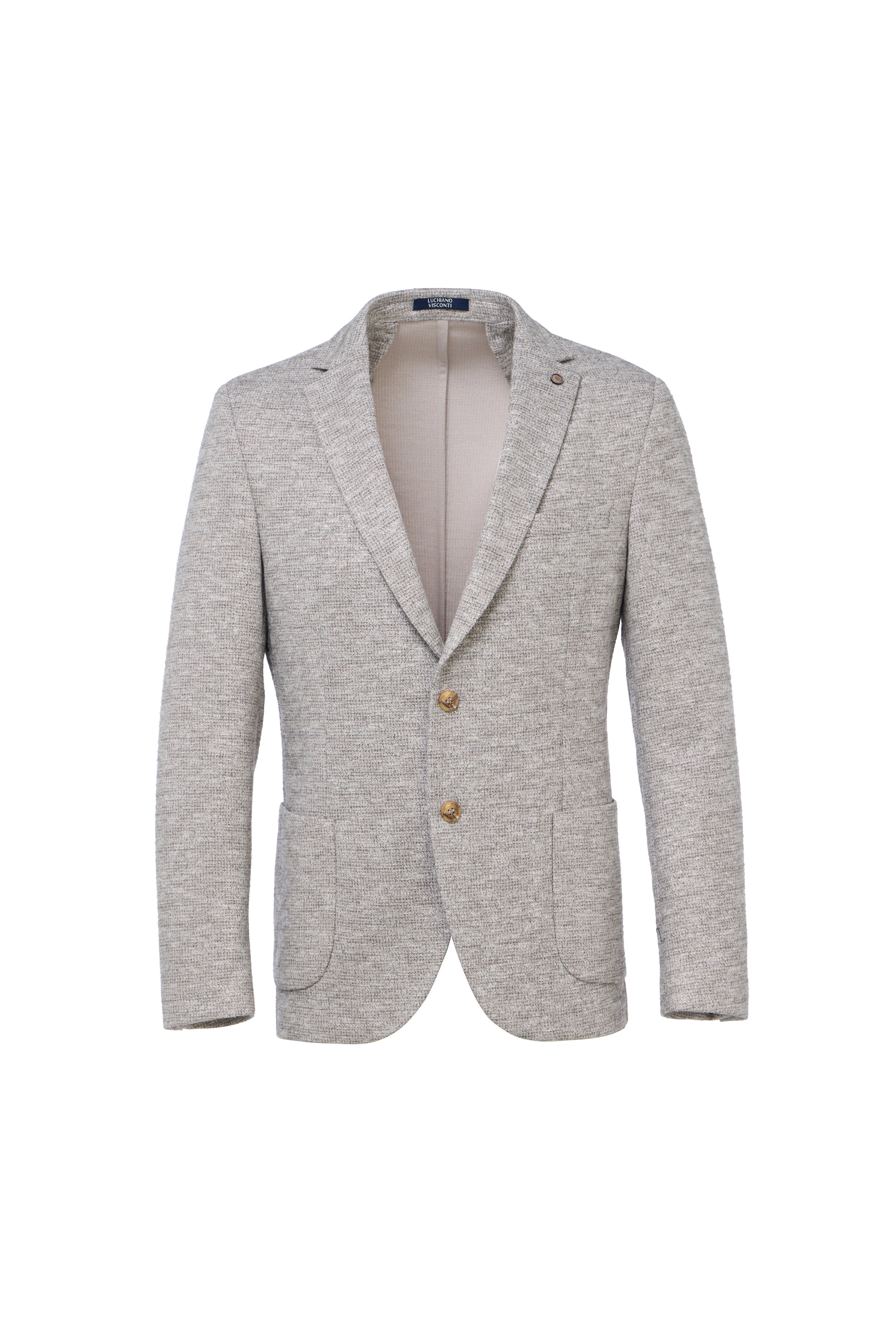 Grey Cashmere Touch Knit Sport Coat