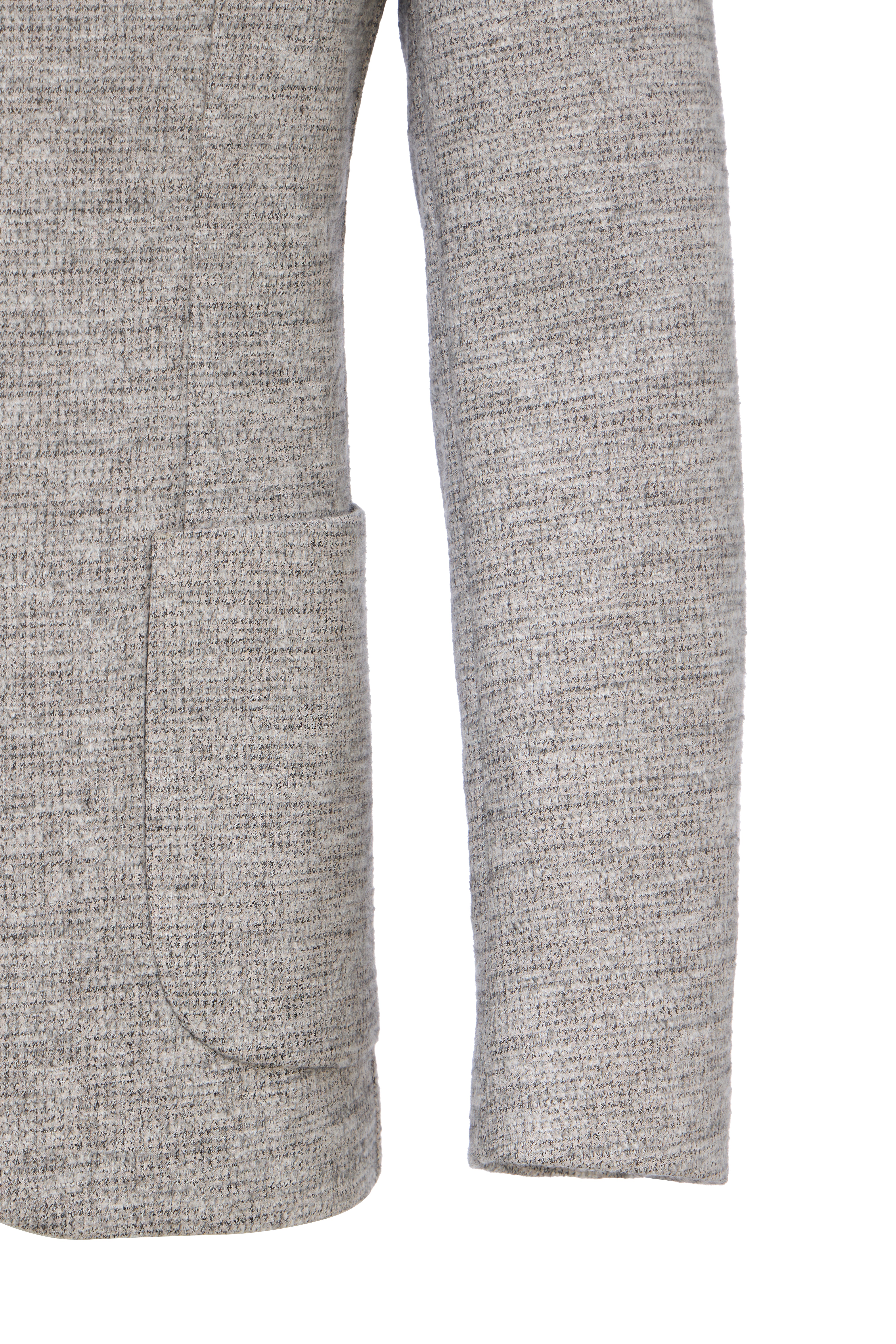 Grey Cashmere Touch Knit Sport Coat