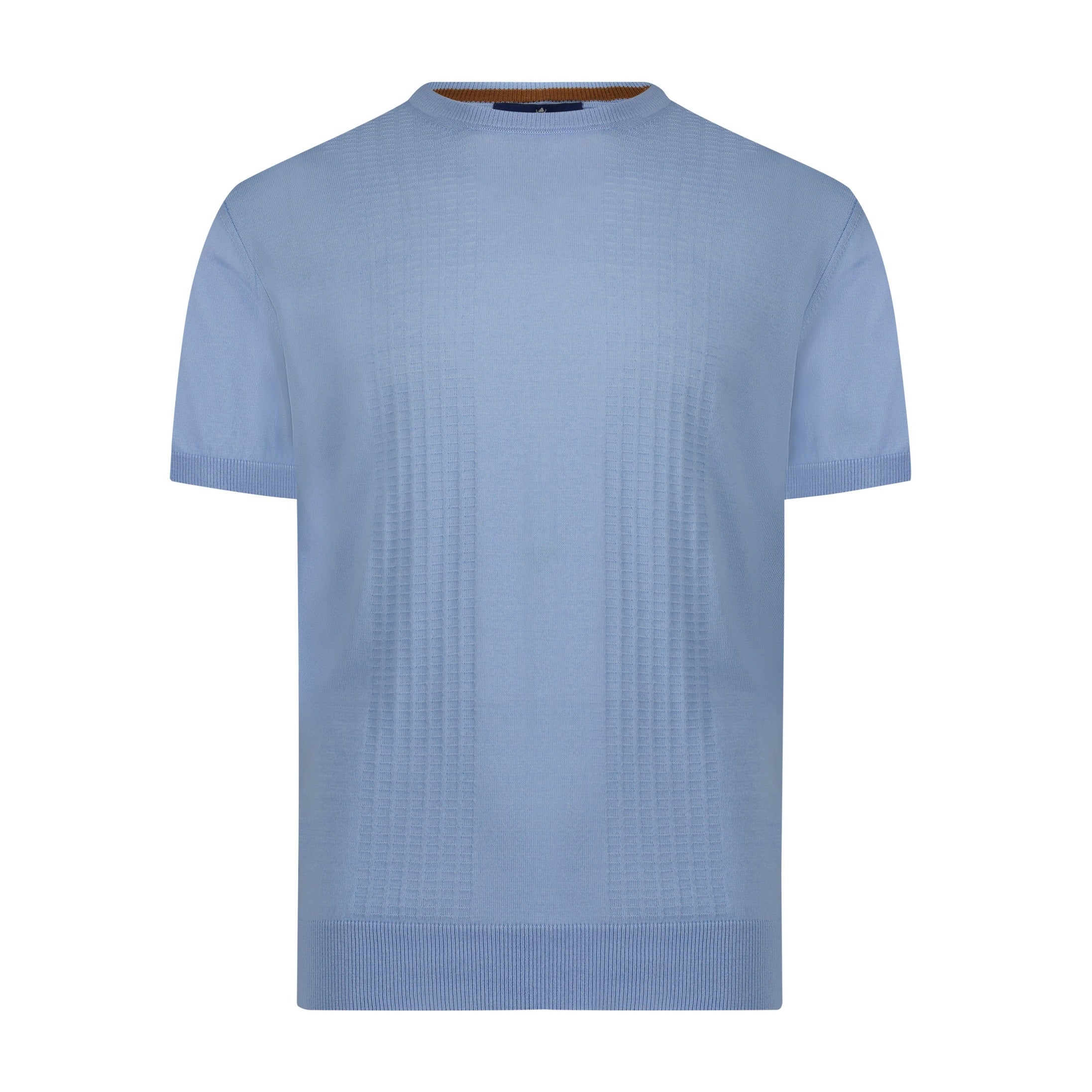 Sky Jacquard Panel Knit Shirt