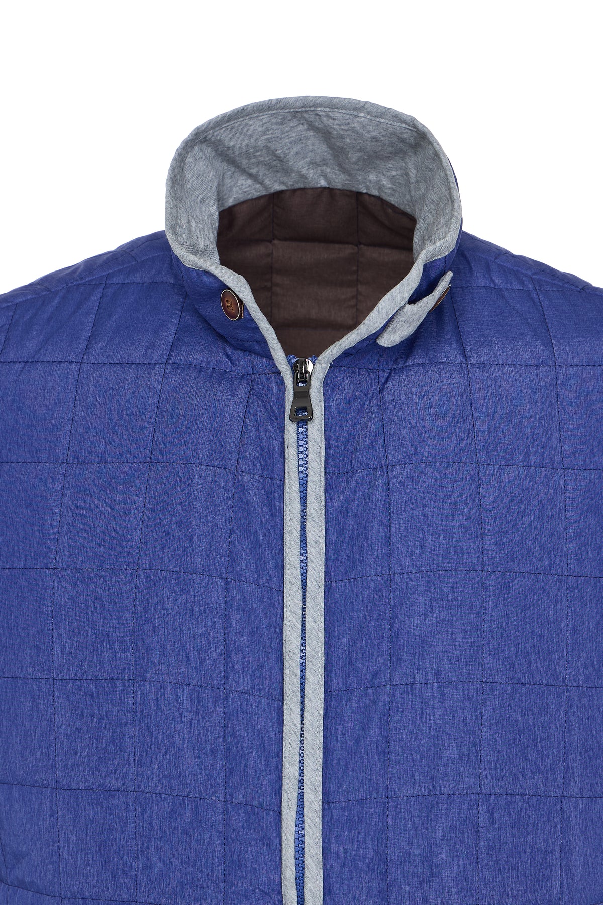 Navy Double Zip Quilted Performance Vest