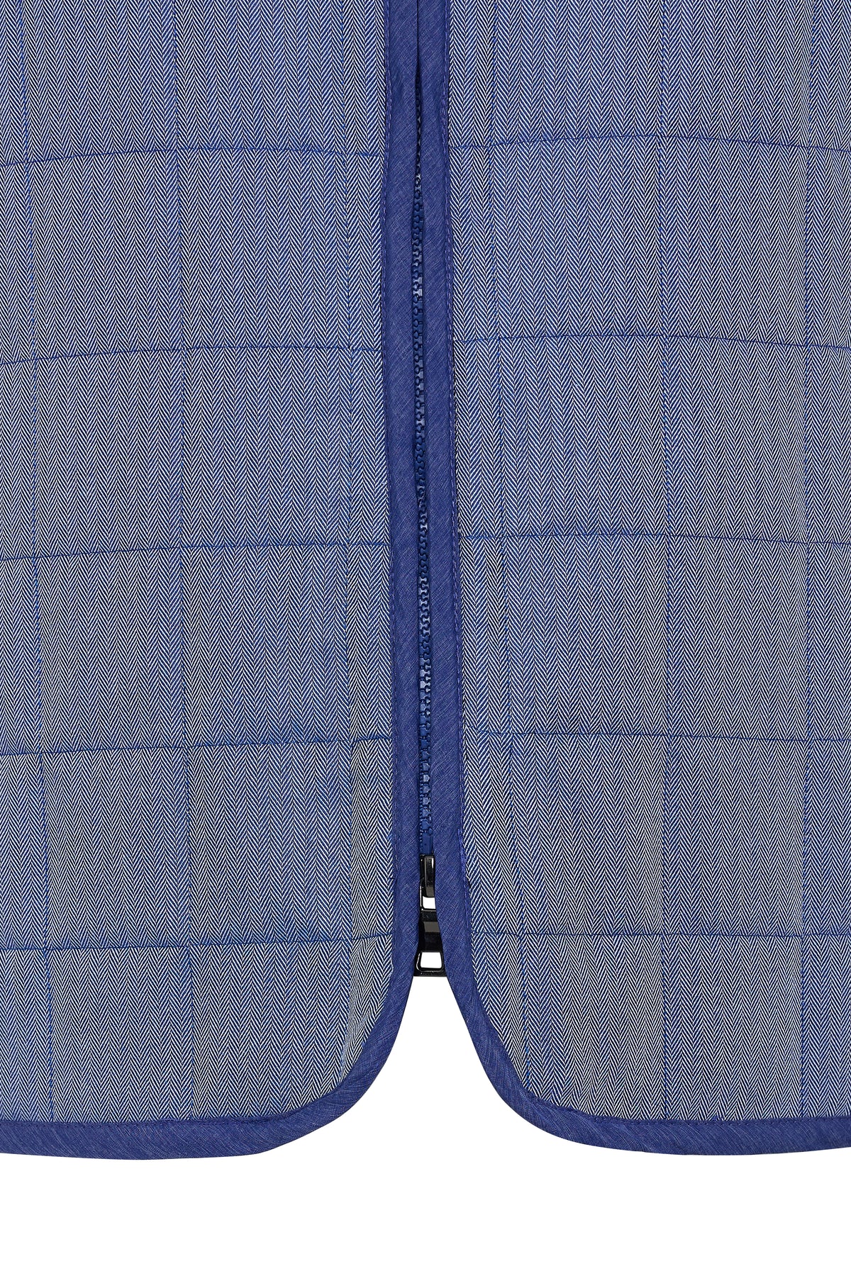 Melange Navy Double Zip Quilted Performance Vest