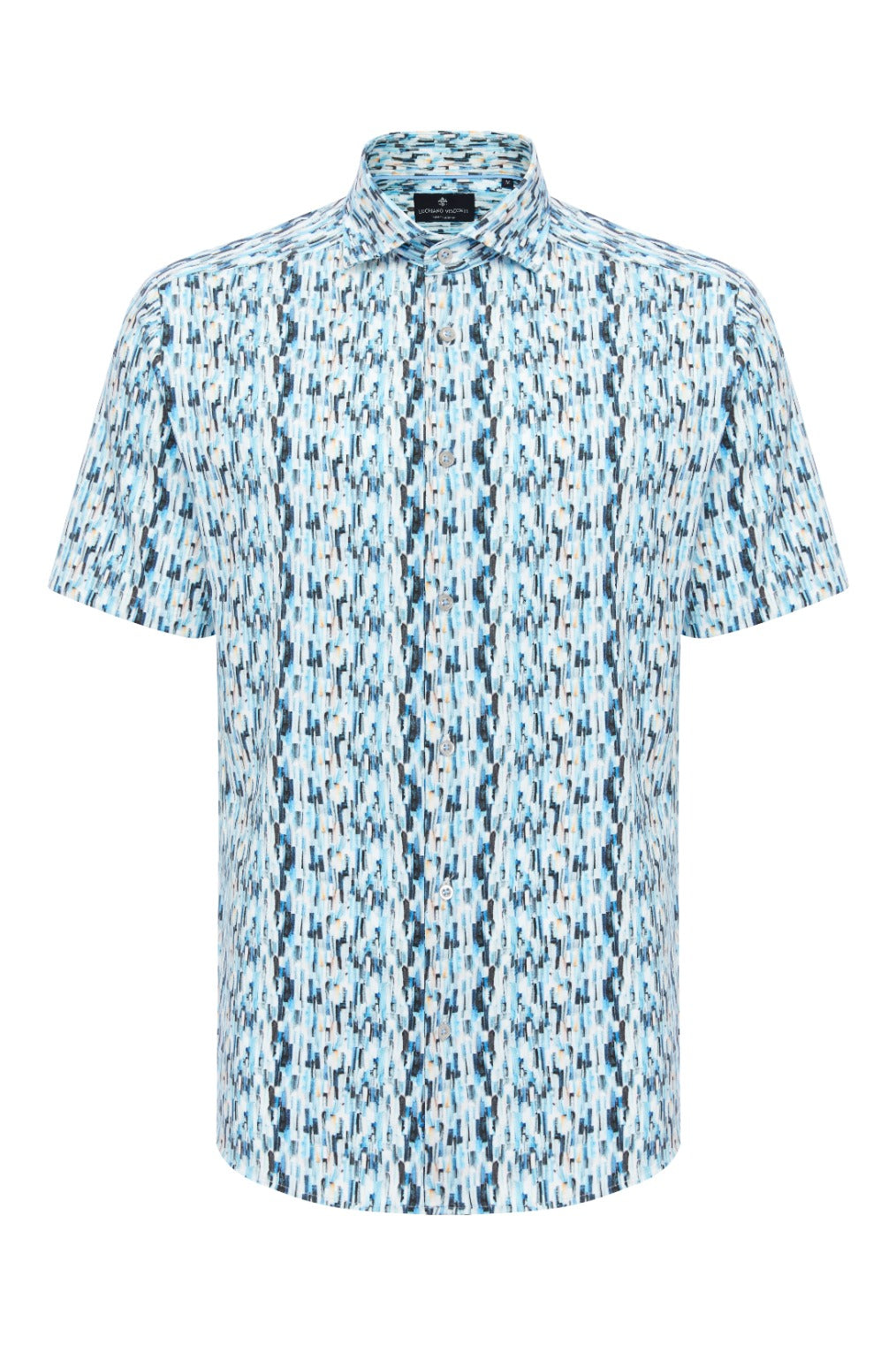 Cascading Waterfall Print Short Sleeve Shirt