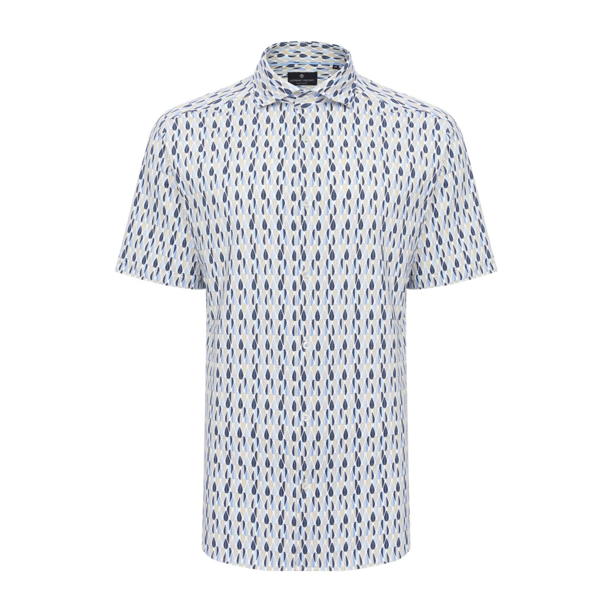 Feathers Print Short Sleeve Shirt