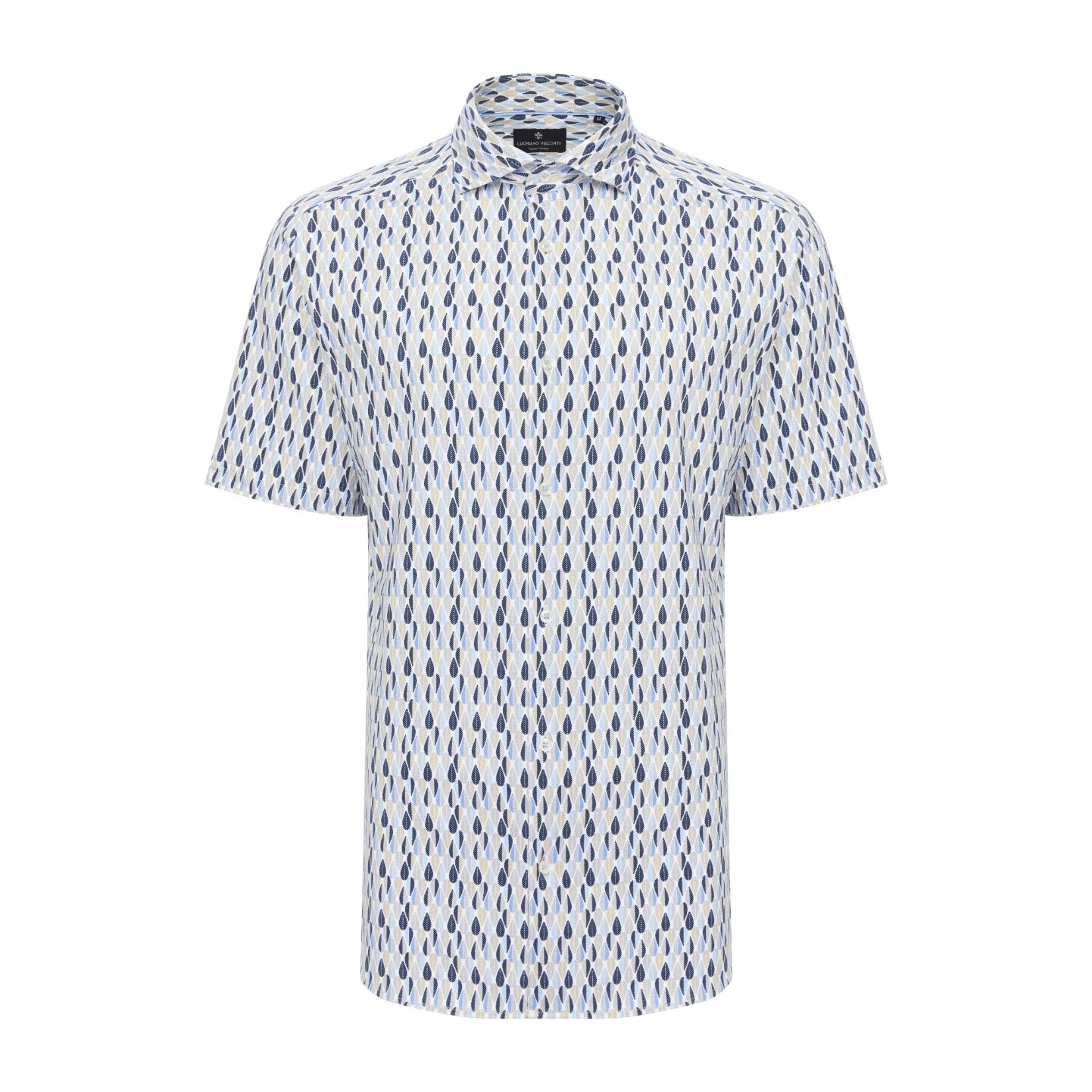 Feathers Print Short Sleeve Shirt