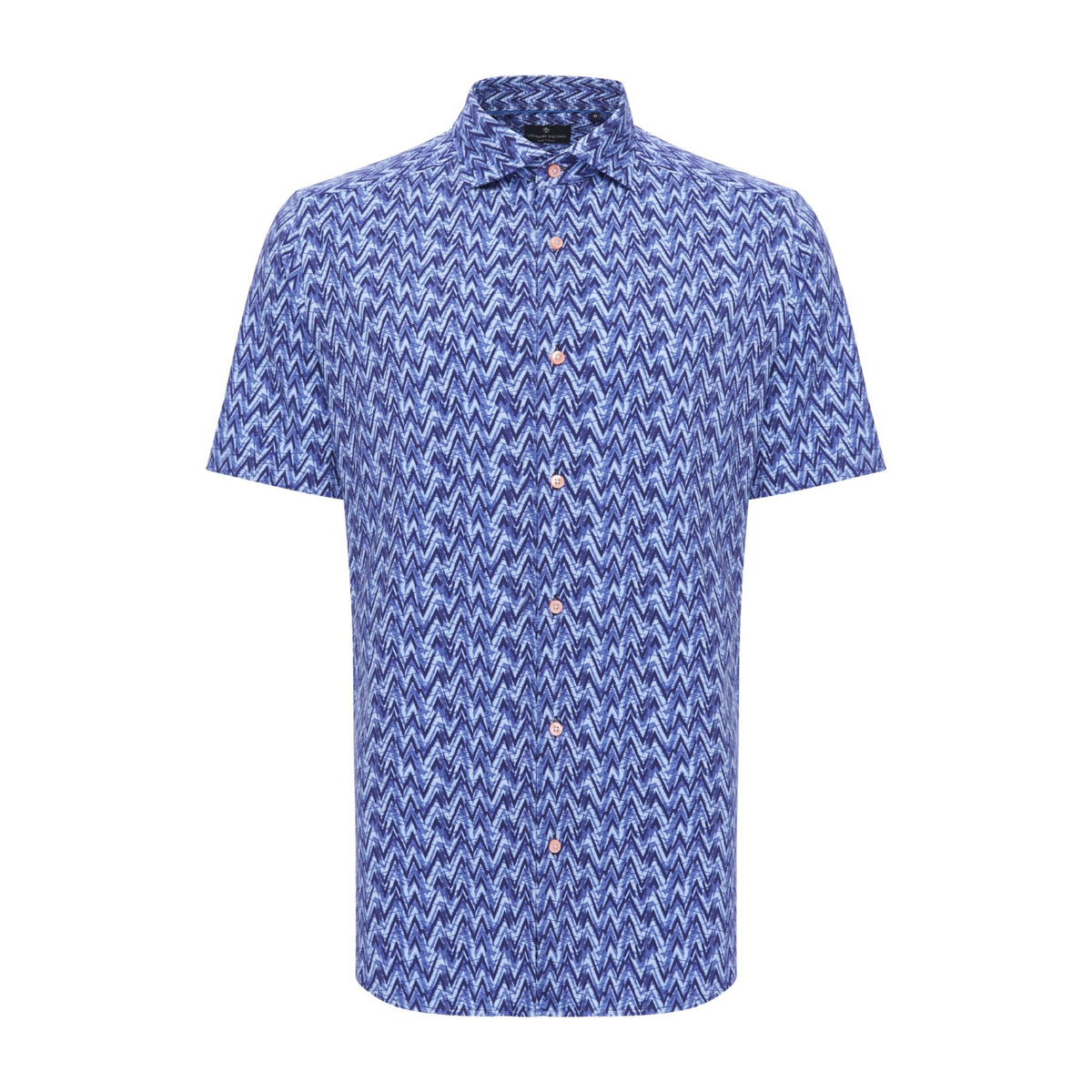Zig Zag Print Short Sleeve Shirt