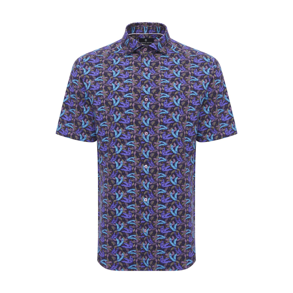 Banana Leaf Print Short Sleeve Shirt