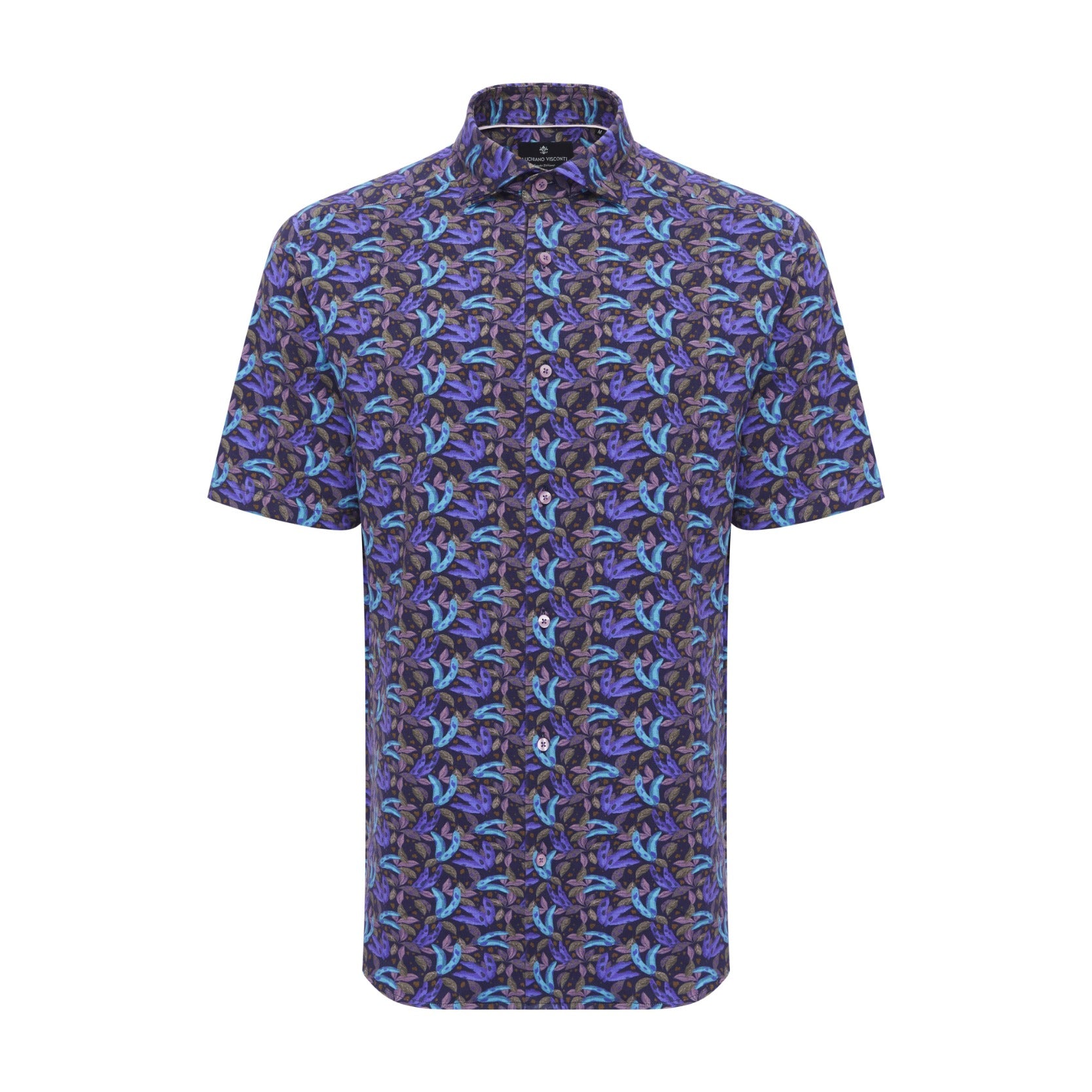 Banana Leaf Print Short Sleeve Shirt