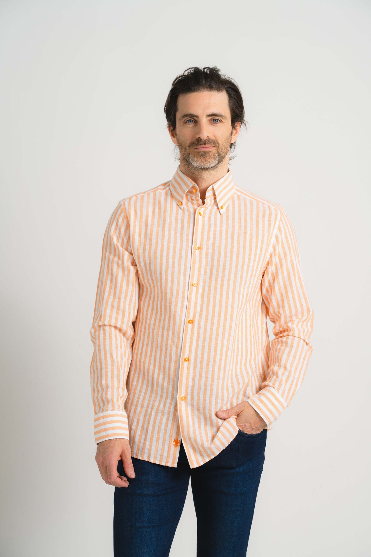 Tangerine Vigneti Linen Shirt
