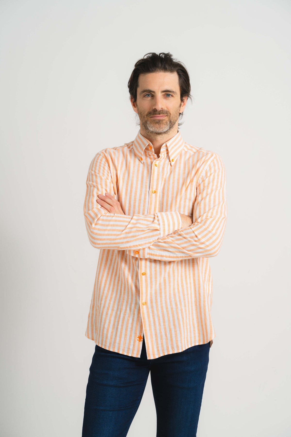 Tangerine Vigneti Linen Shirt
