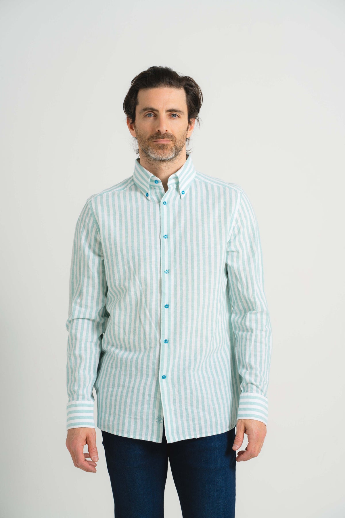Aqua Vigneti Linen Shirt