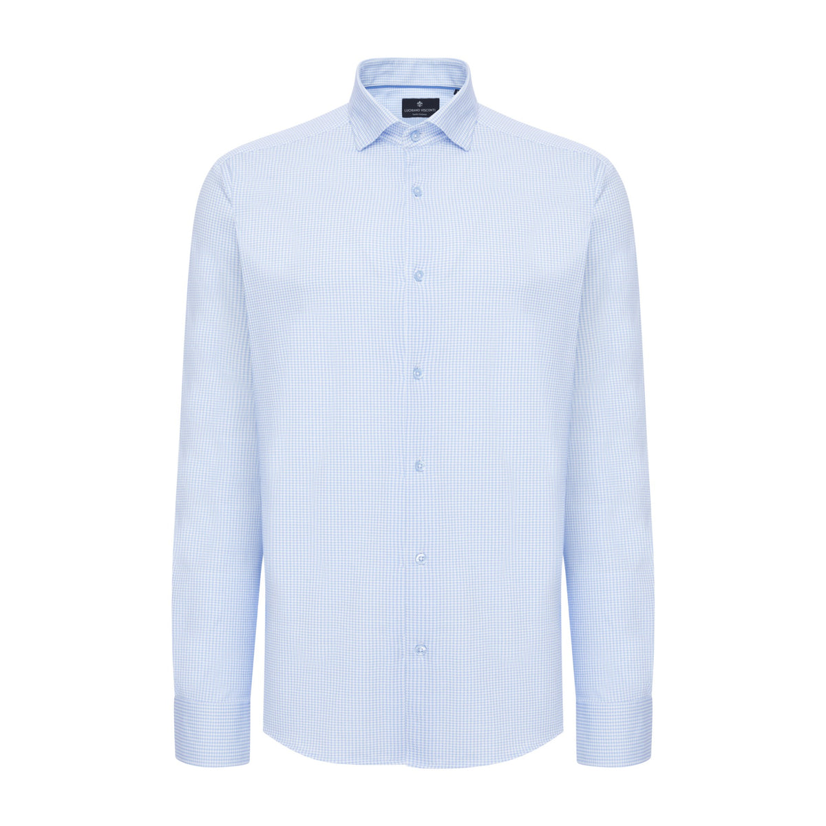 Mini Sky Houndstooth Print Shirt