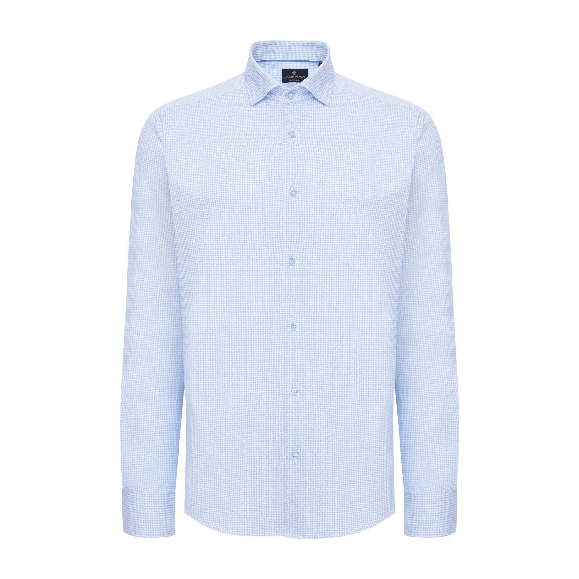 Mini Sky Houndstooth Print Shirt