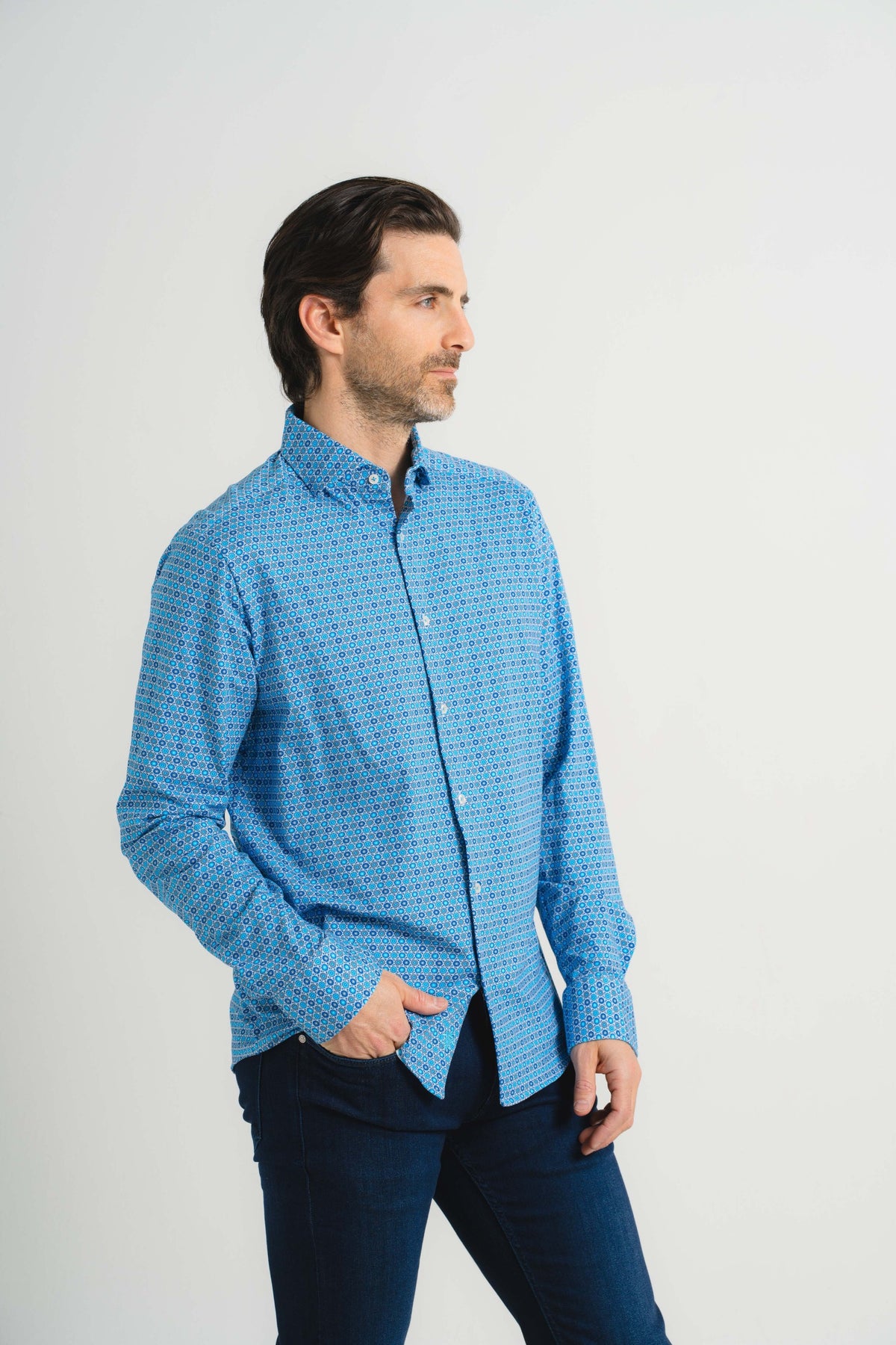 Geo Circle Print Shirt