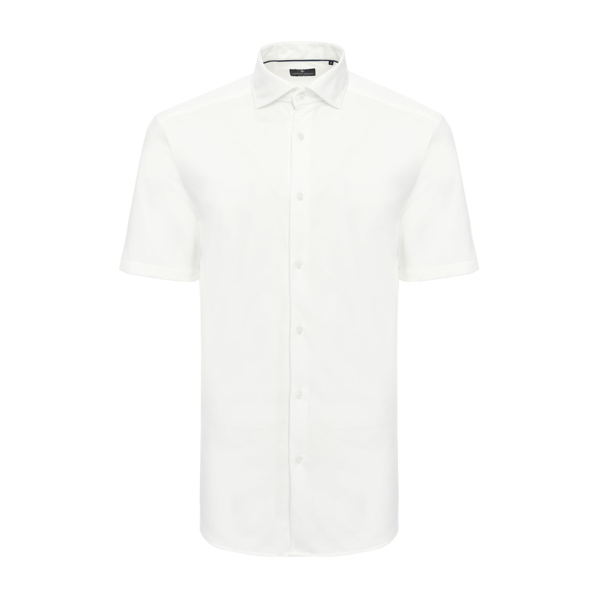 White Piacere Knit Short Sleeve Shirt
