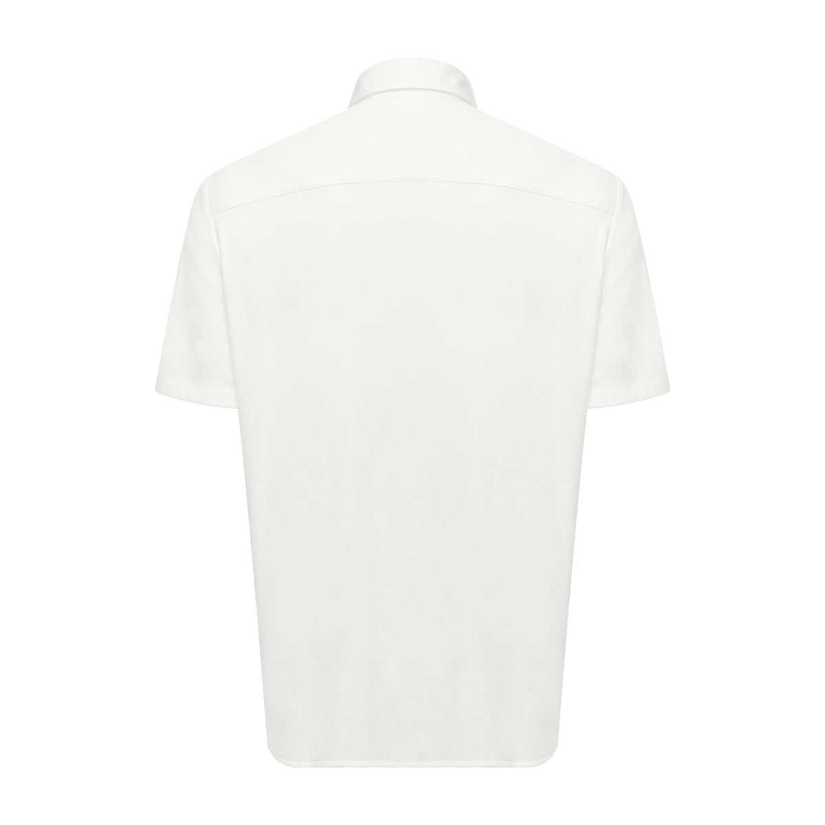 White Piacere Knit Short Sleeve Shirt
