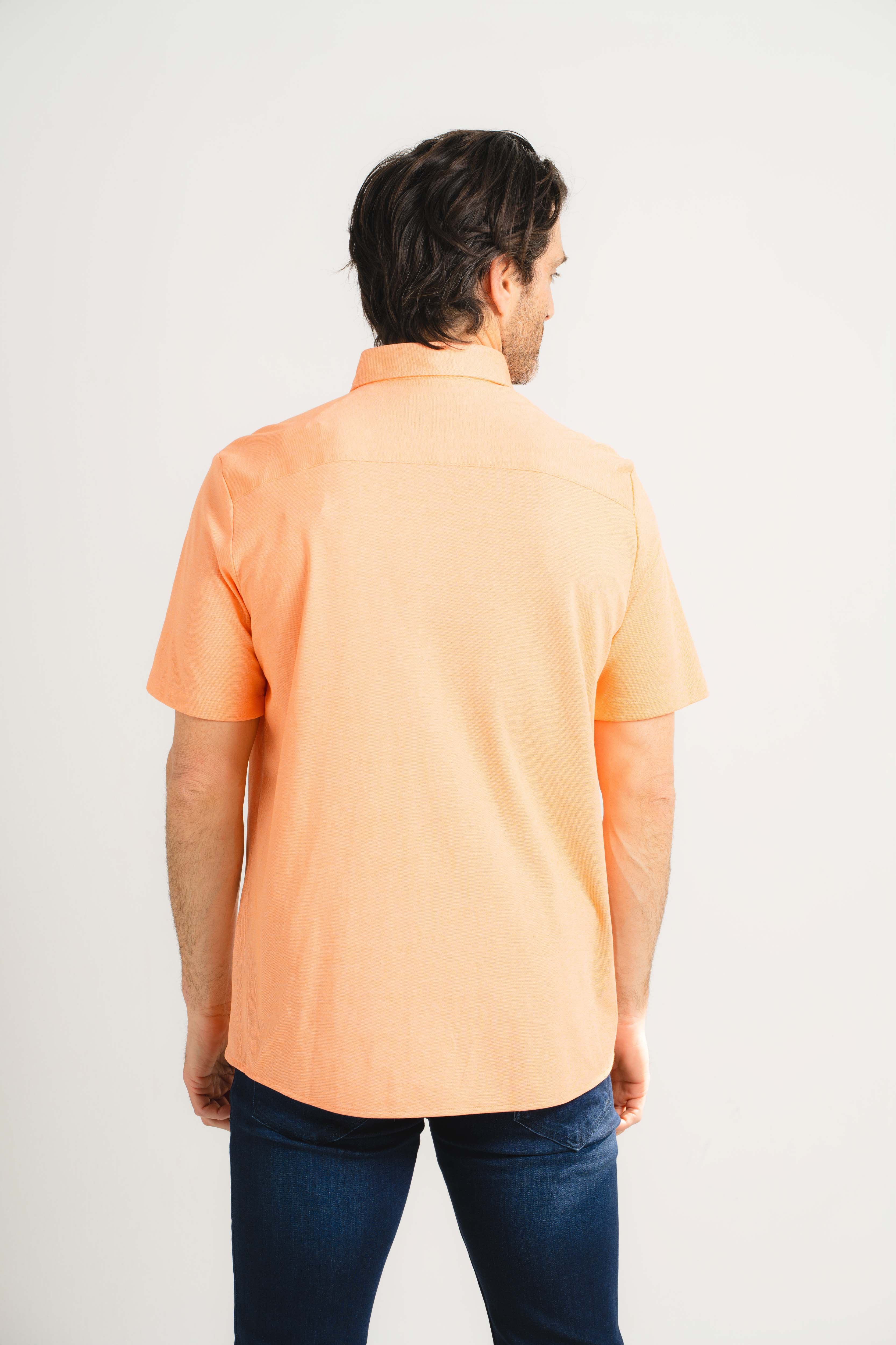 Tangerine Piacere Knit Short Sleeve Shirt