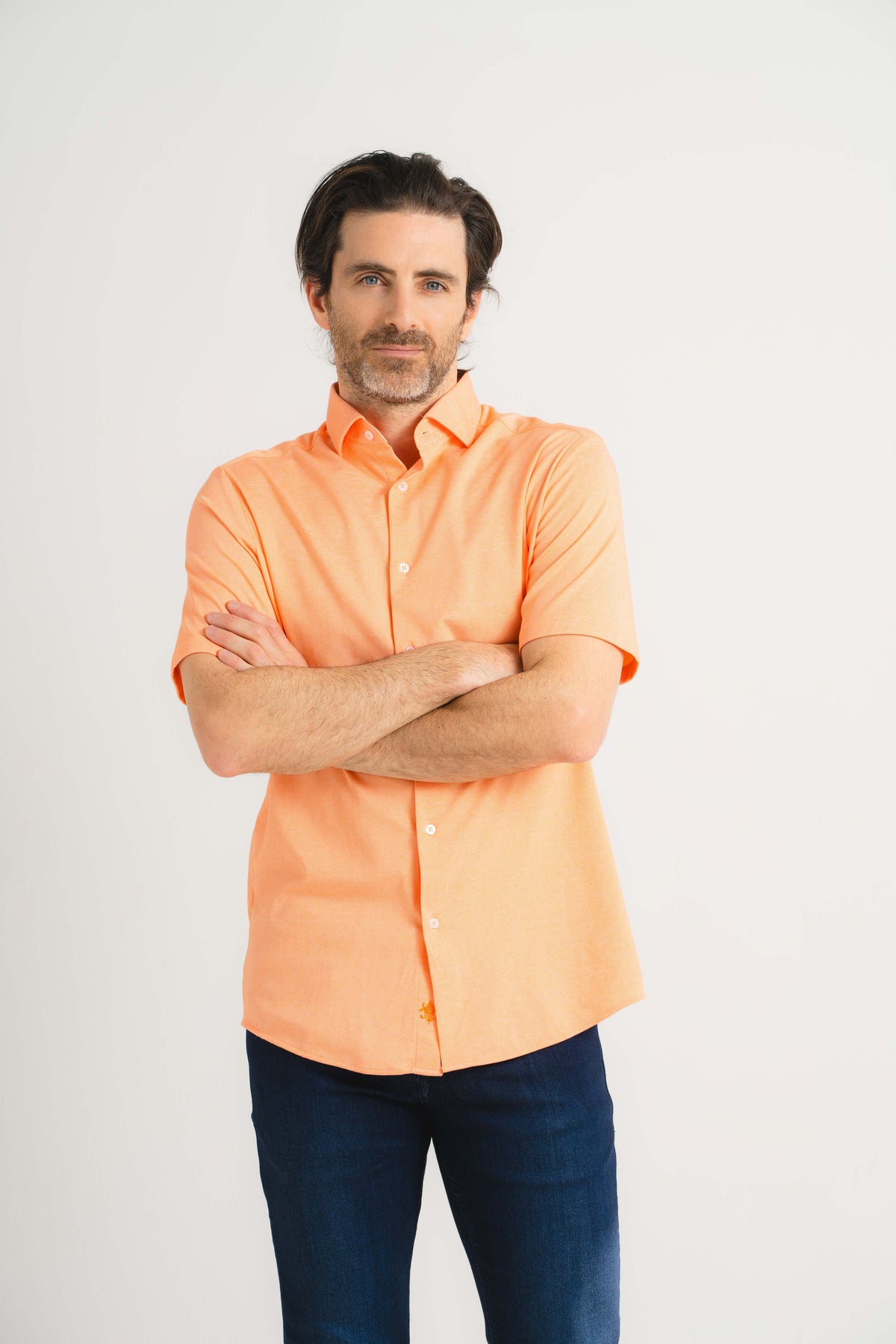 Tangerine Piacere Knit Short Sleeve Shirt