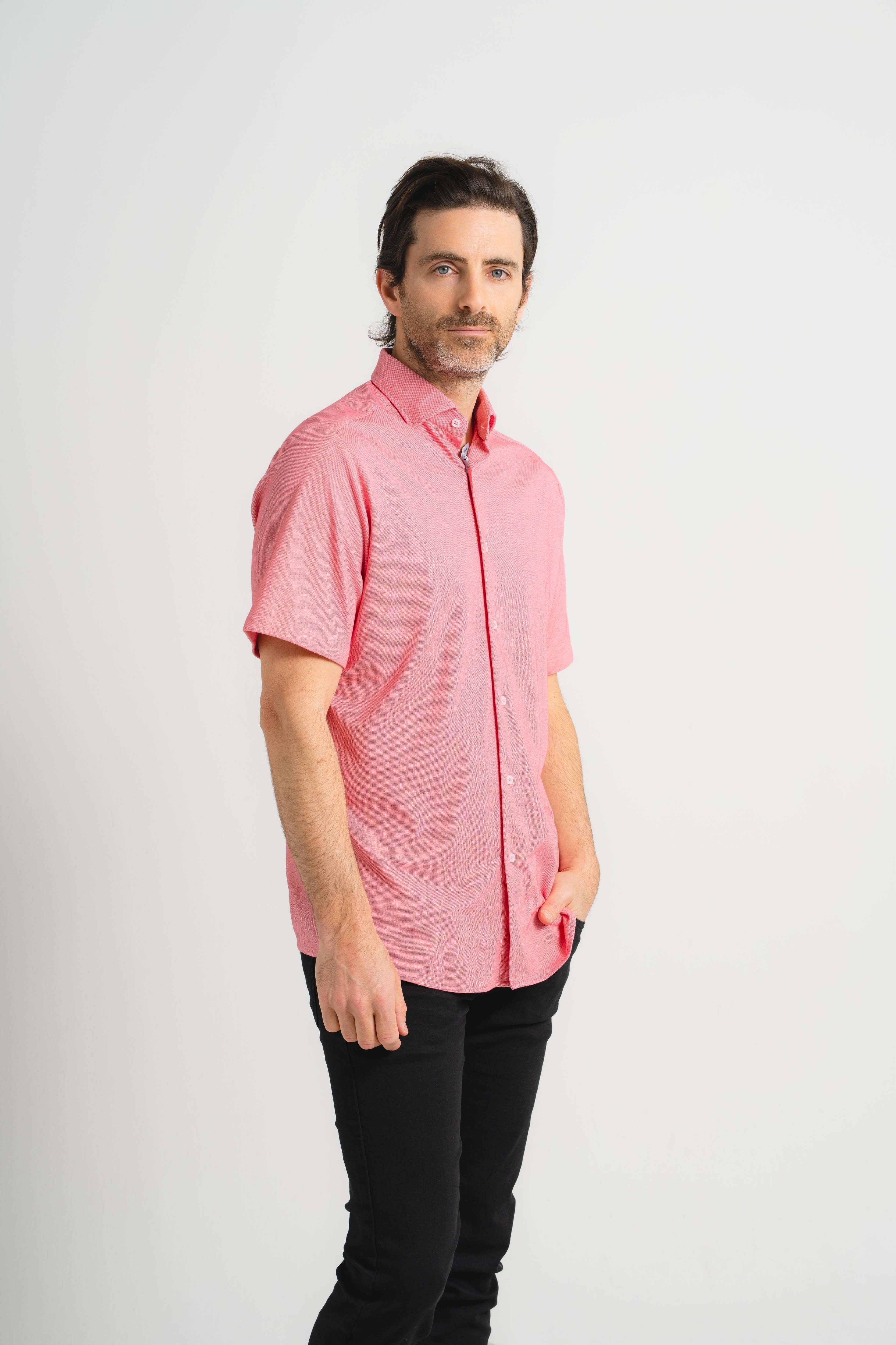 Brick Piacere Knit Short Sleeve Shirt