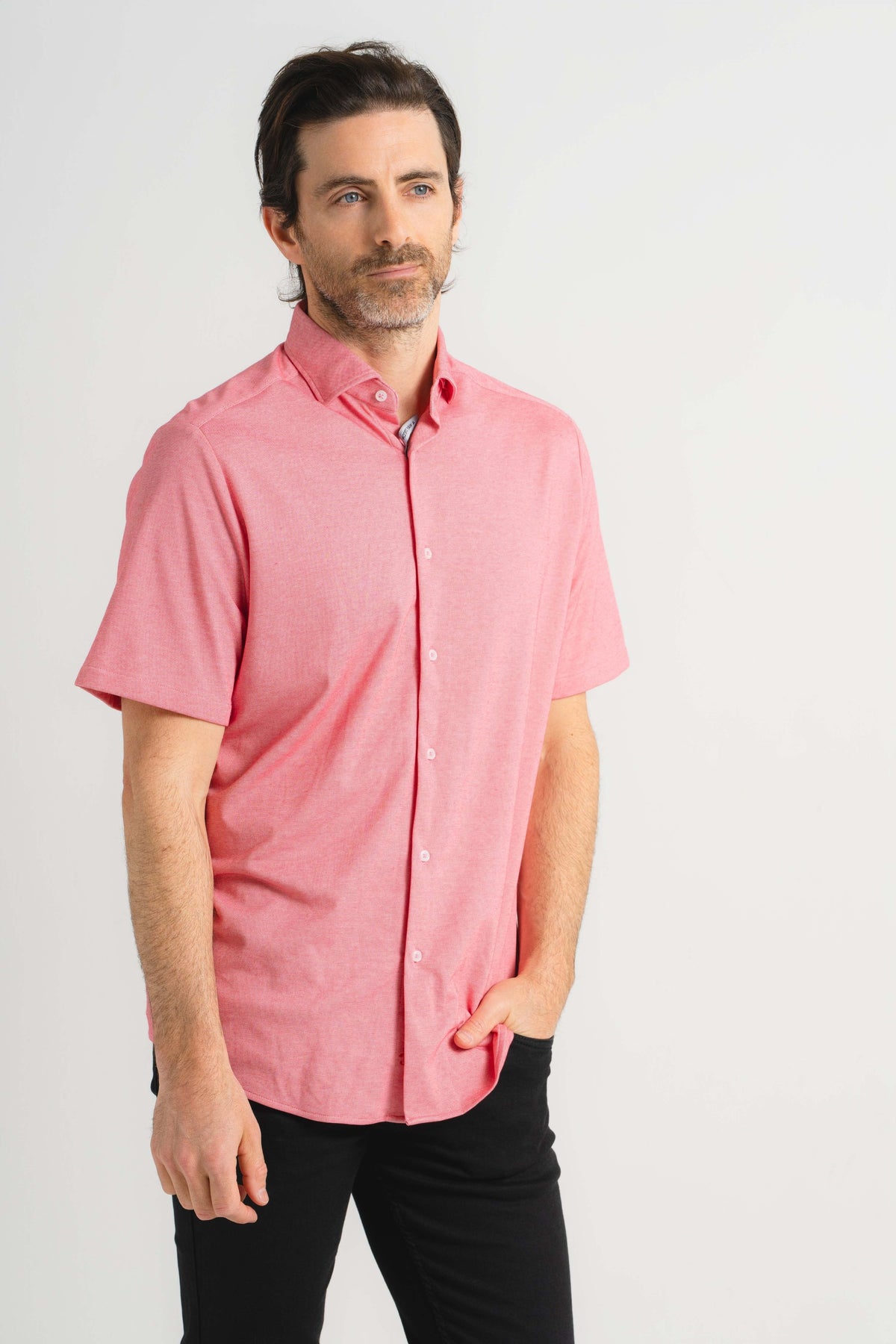 Brick Piacere Knit Short Sleeve Shirt