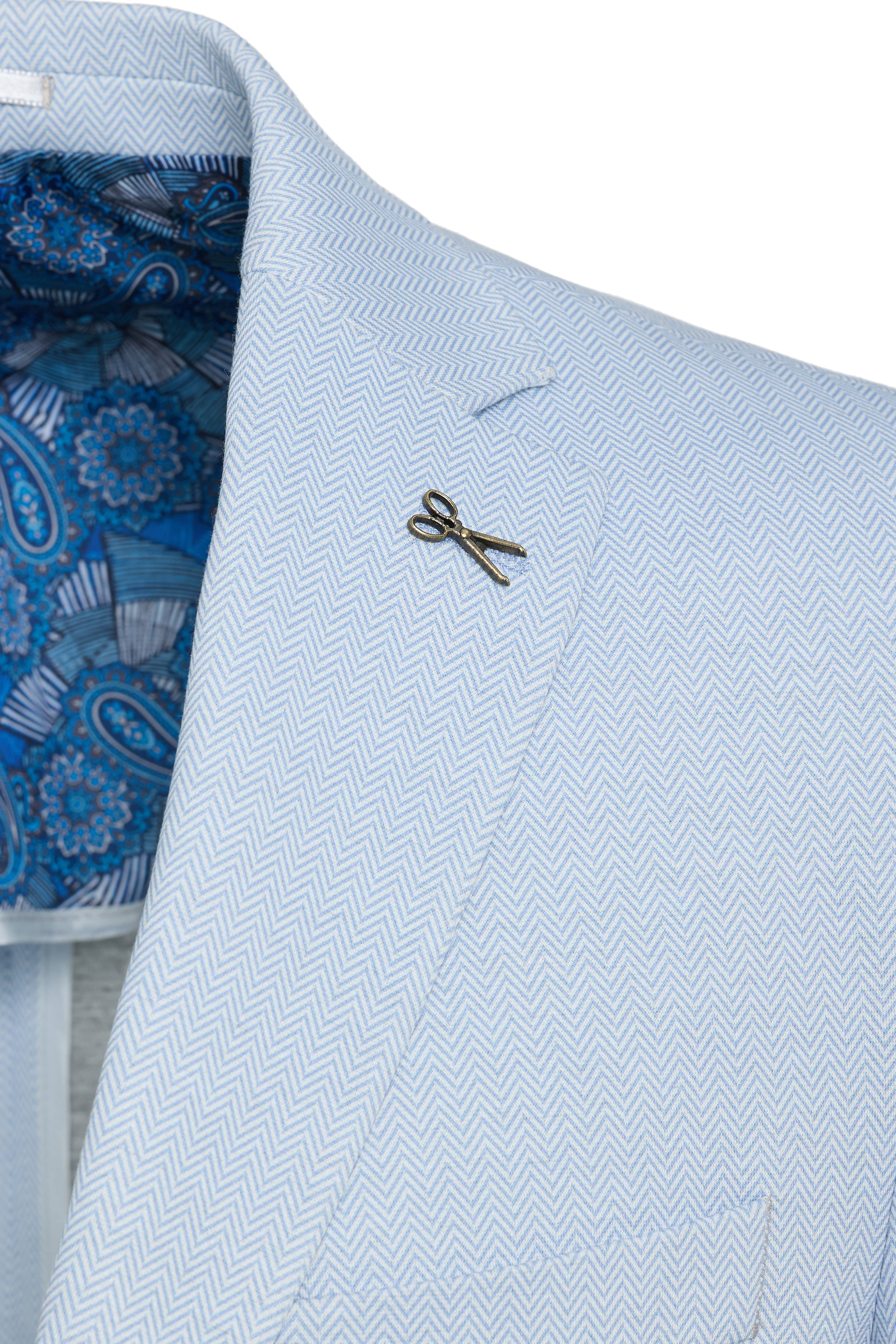 Sky Herringbone Jacket