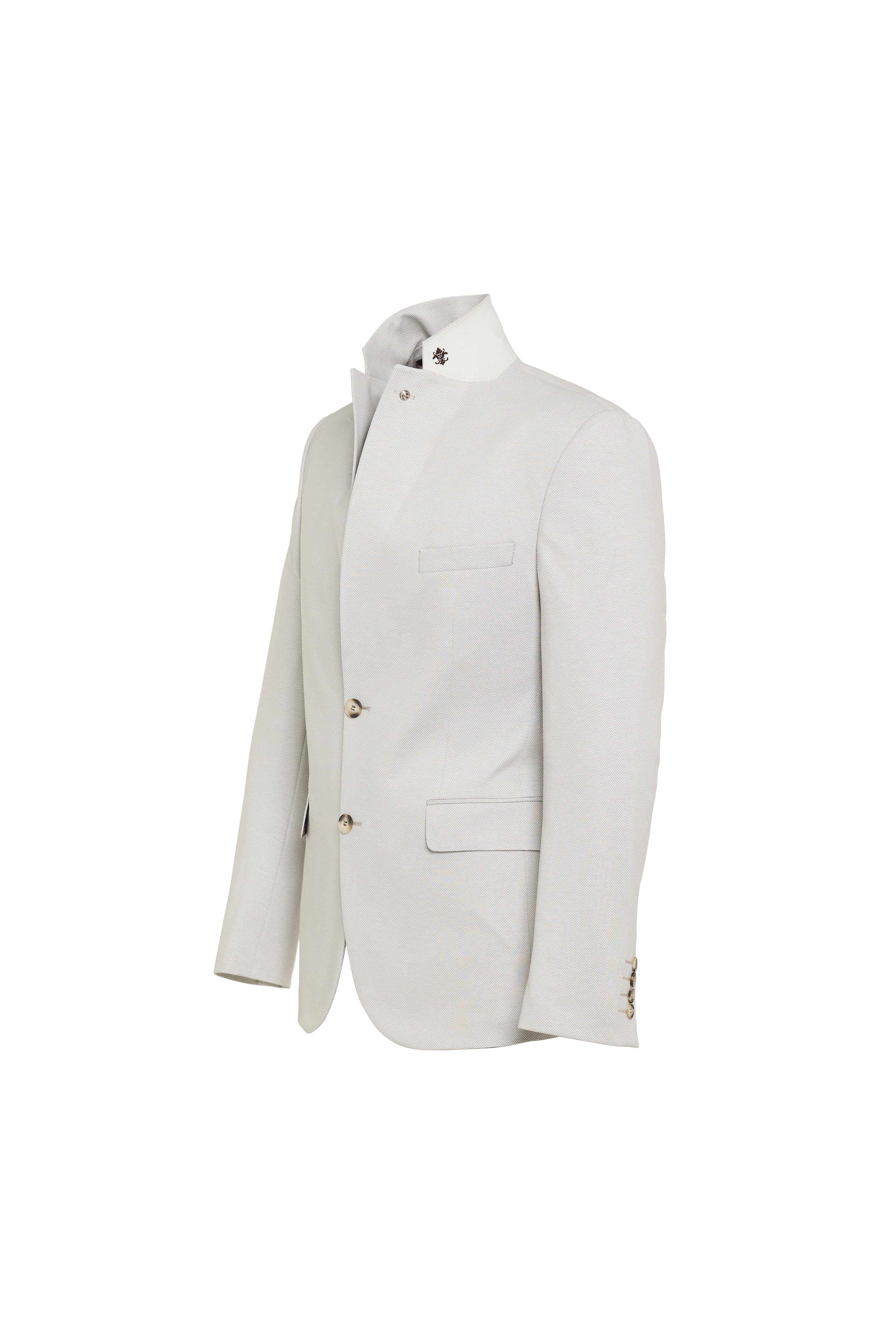 Beige Herringbone Jacket