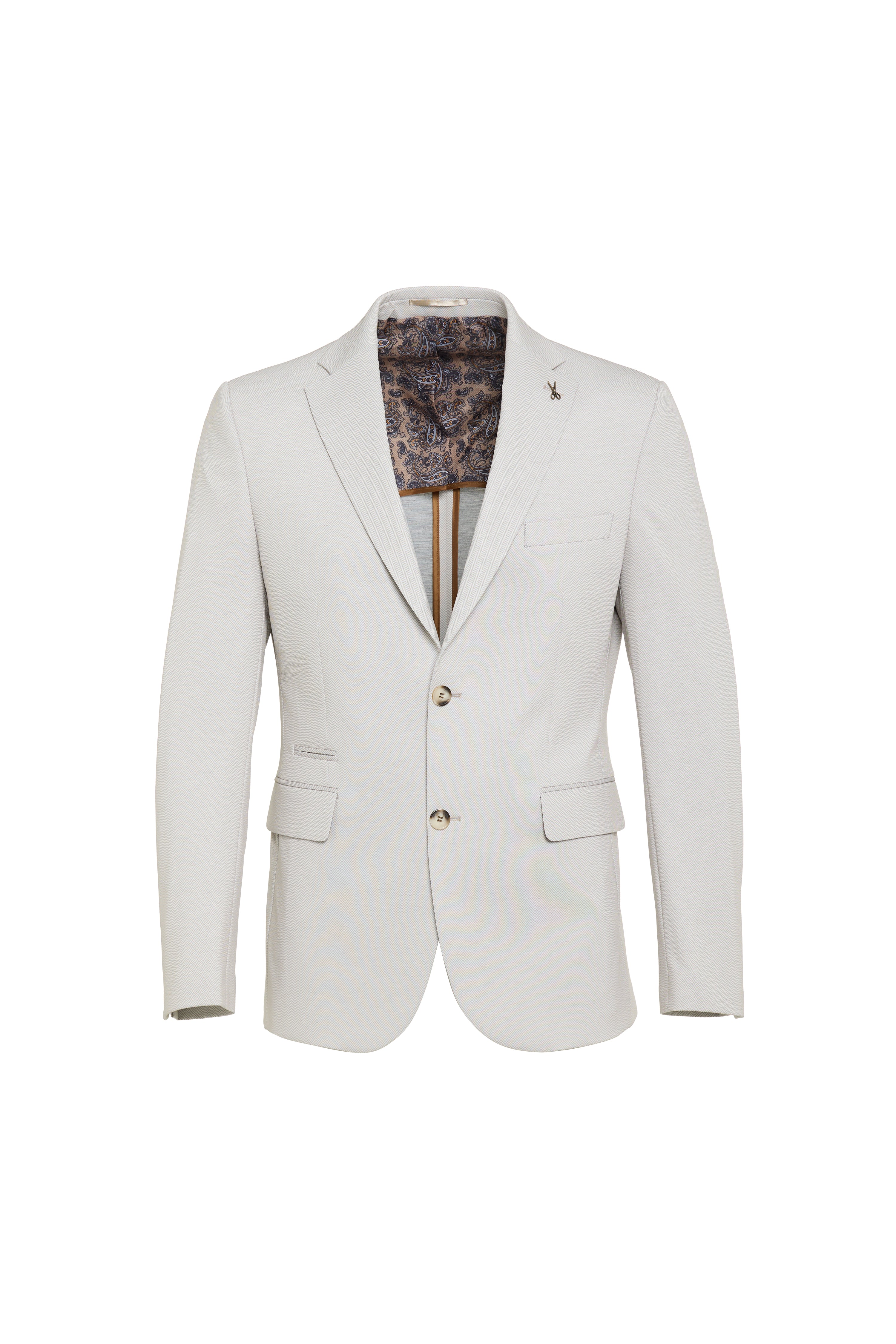 Beige Herringbone Jacket