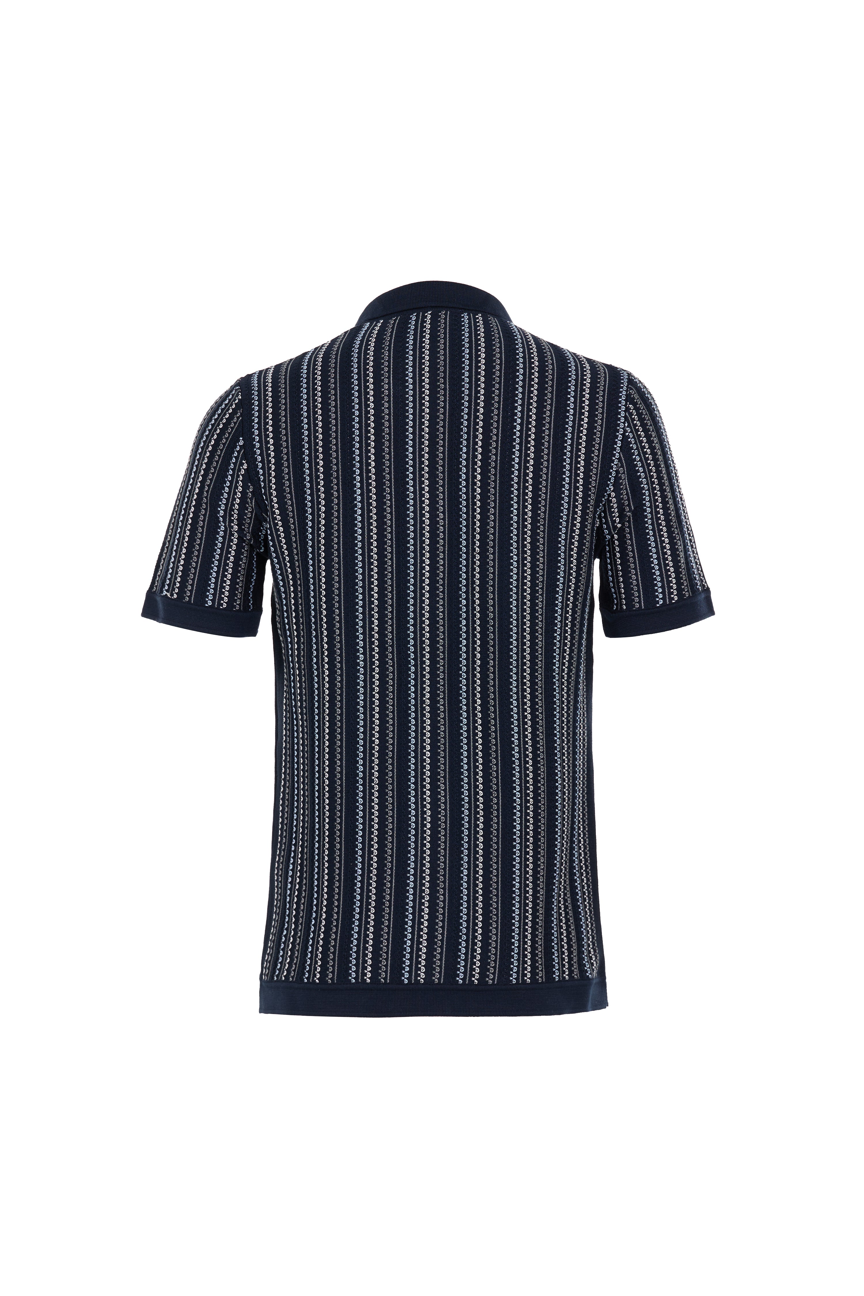 Navy Giuseppe Knit Full Button Shirt