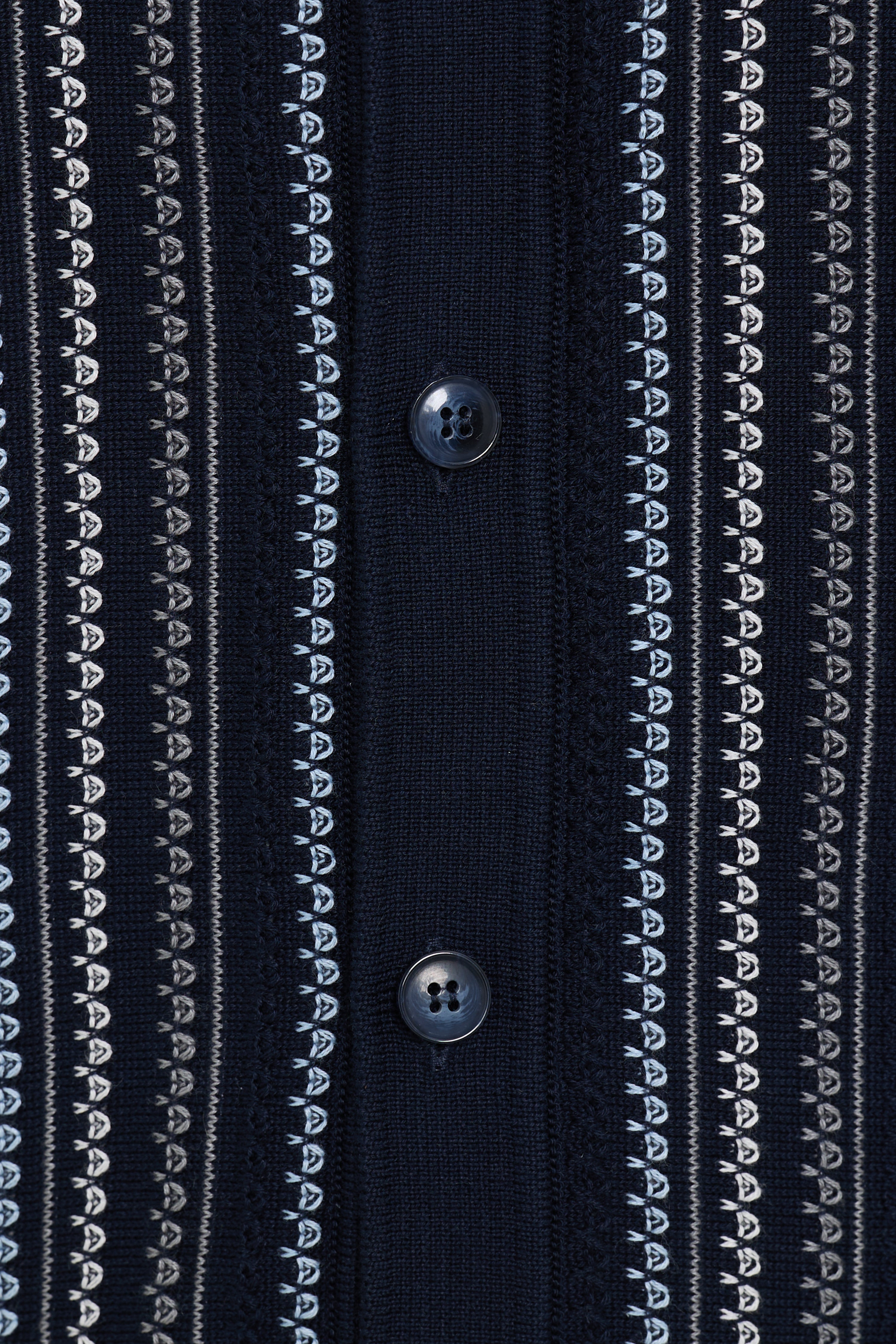 Navy Giuseppe Knit Full Button Shirt