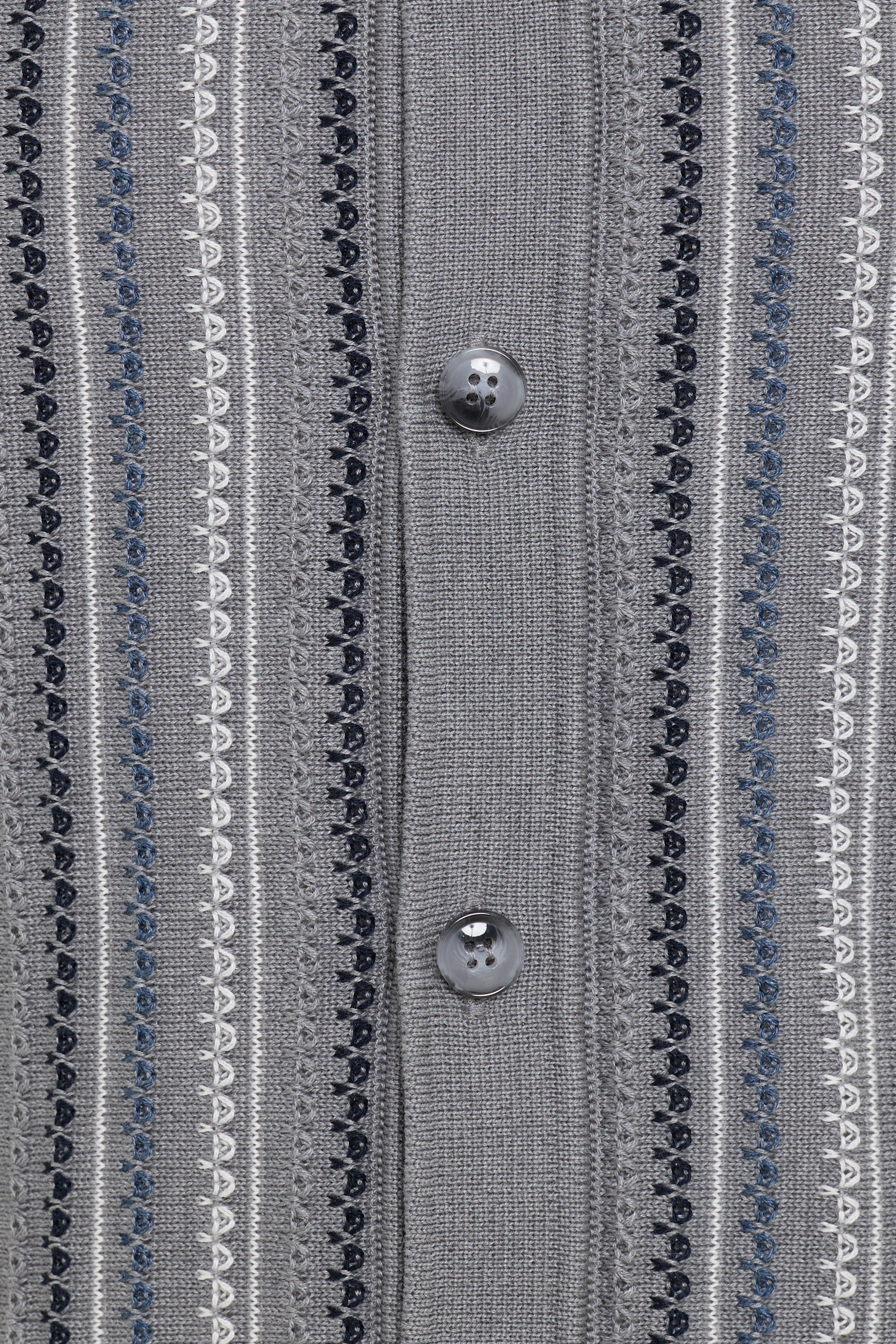 Grey Giuseppe Knit Full Button Shirt