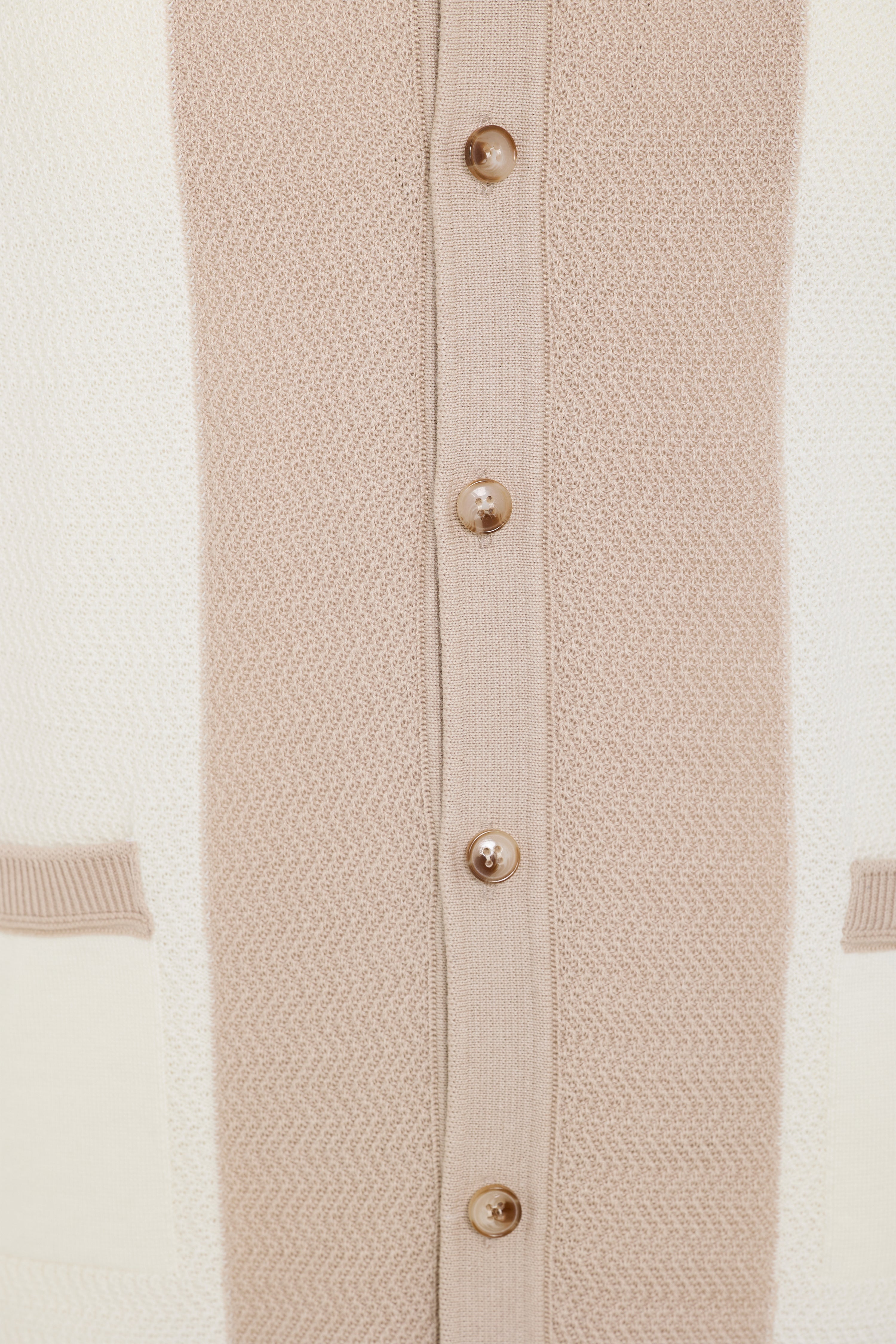 Ekru Liguria Full Button Knit