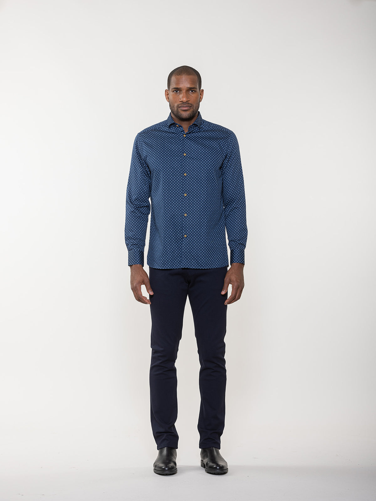 Geometric Sphere Print Long Sleeve Shirt