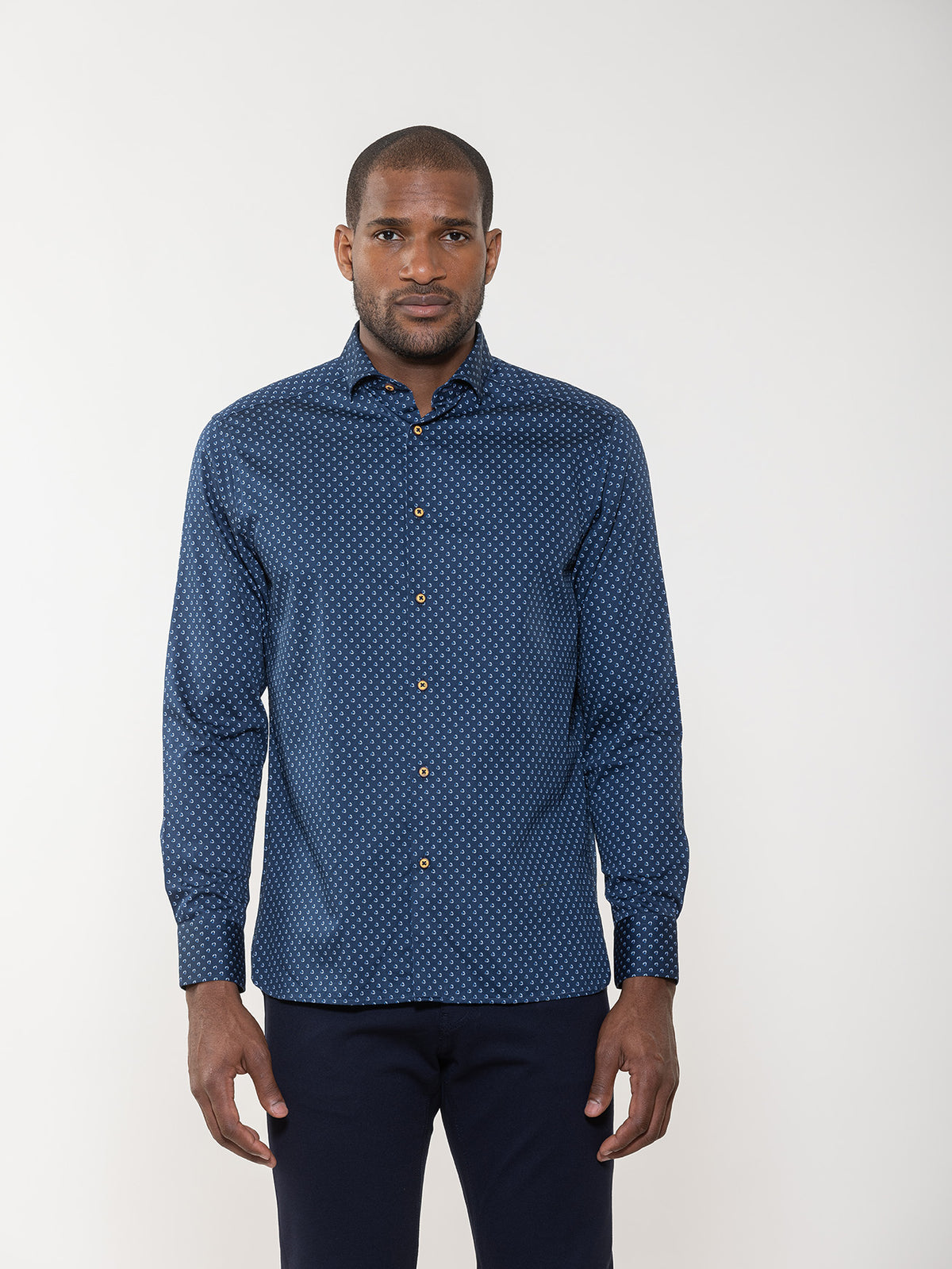 Geometric Sphere Print Long Sleeve Shirt