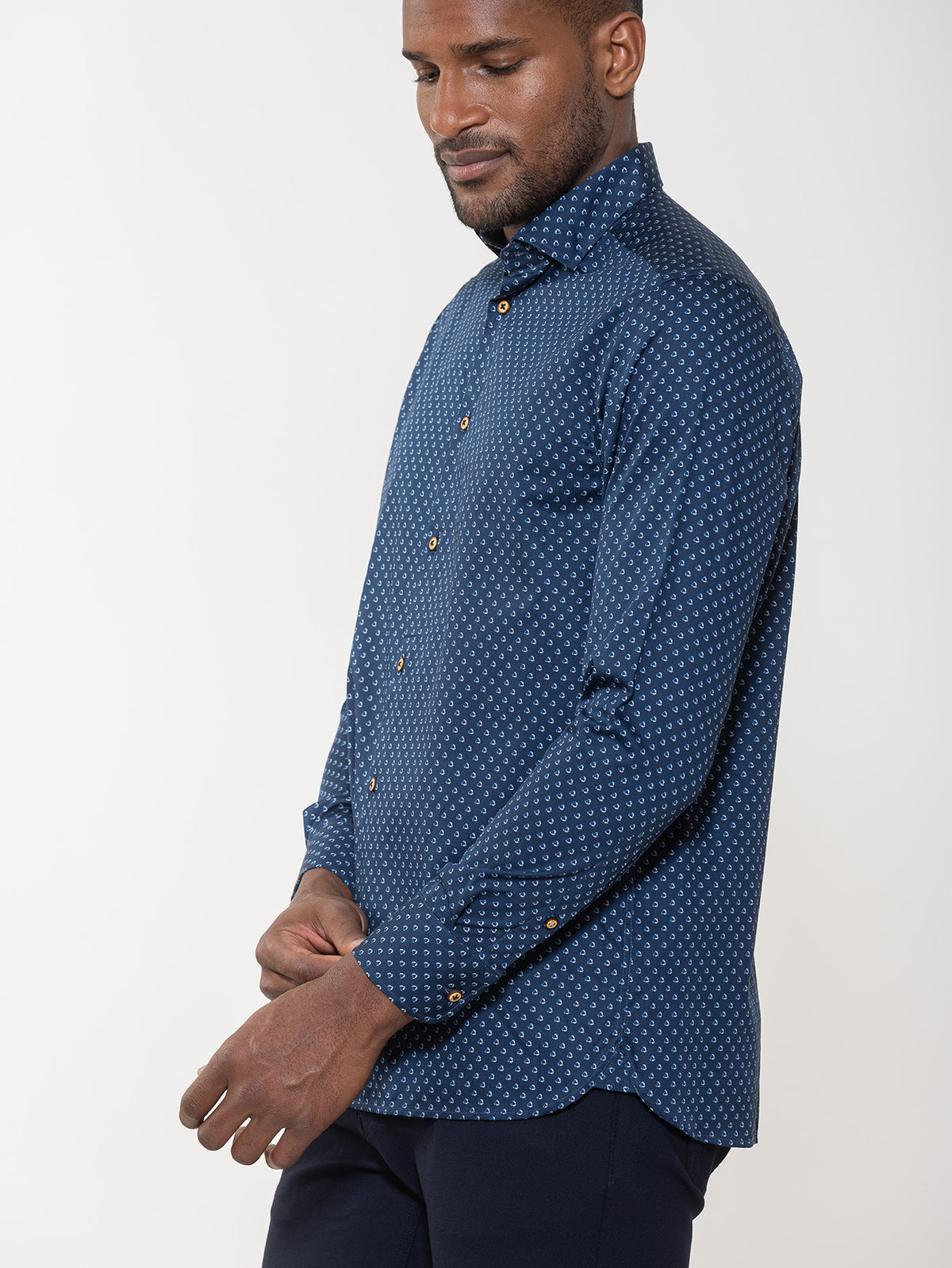 Geometric Sphere Print Long Sleeve Shirt
