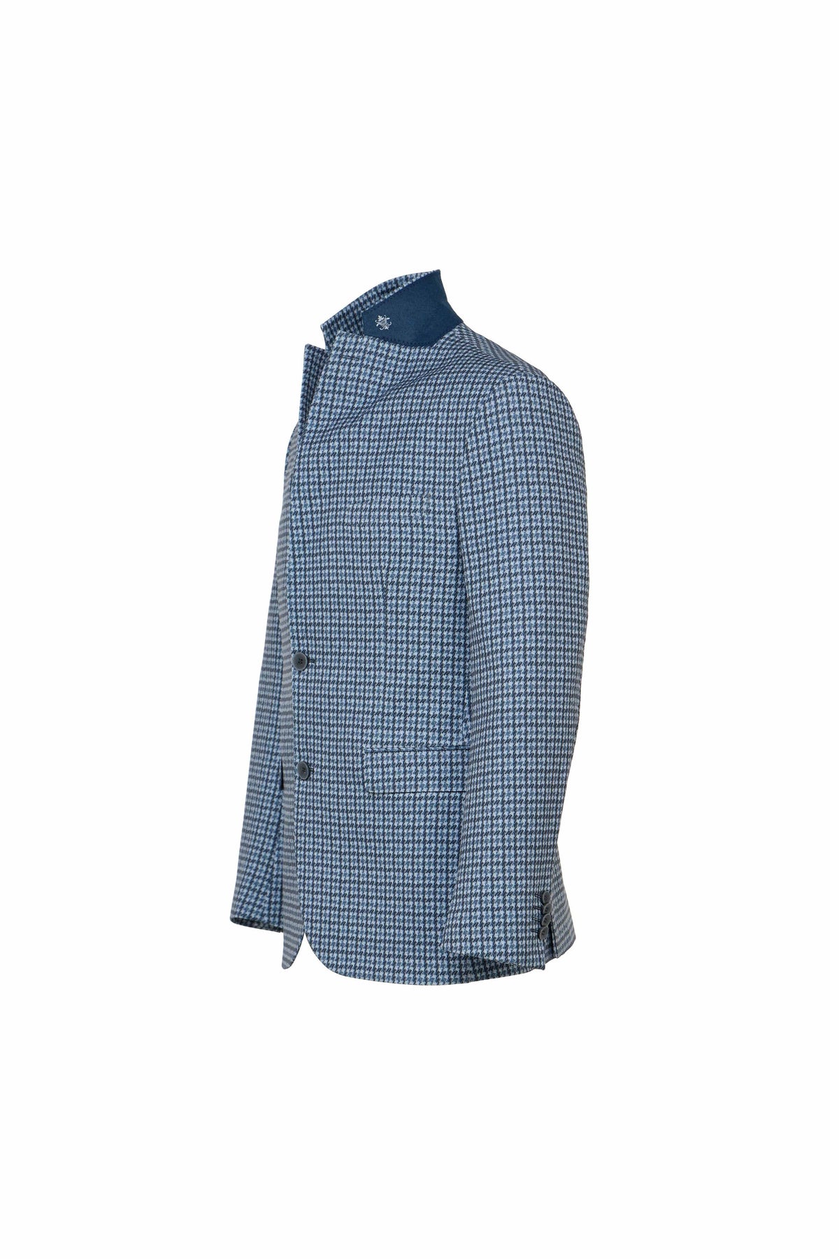 Blue Houndstooth Travel Sport Coat