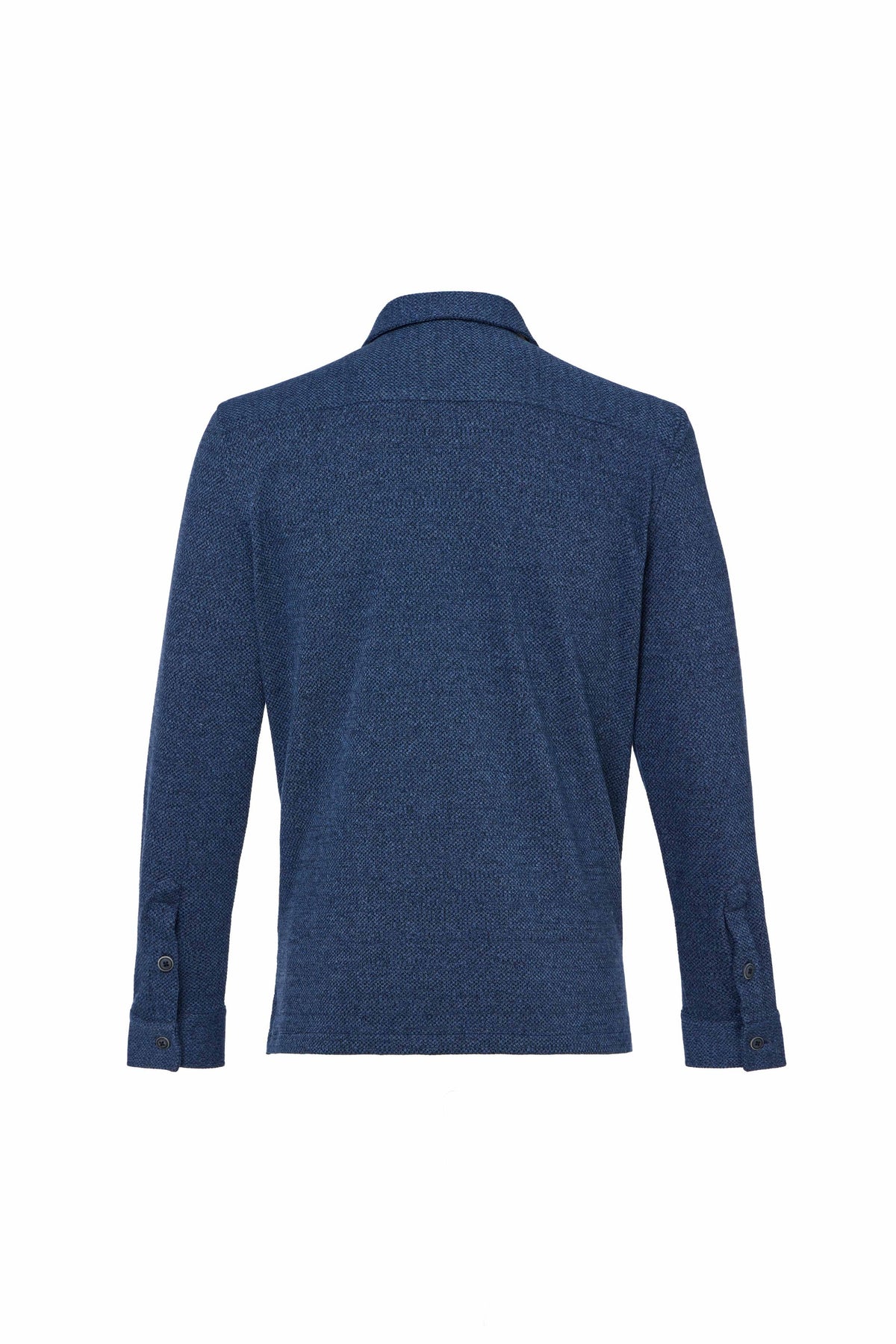 Indigo Dobby Double-Faced Knit Shirt Jacket