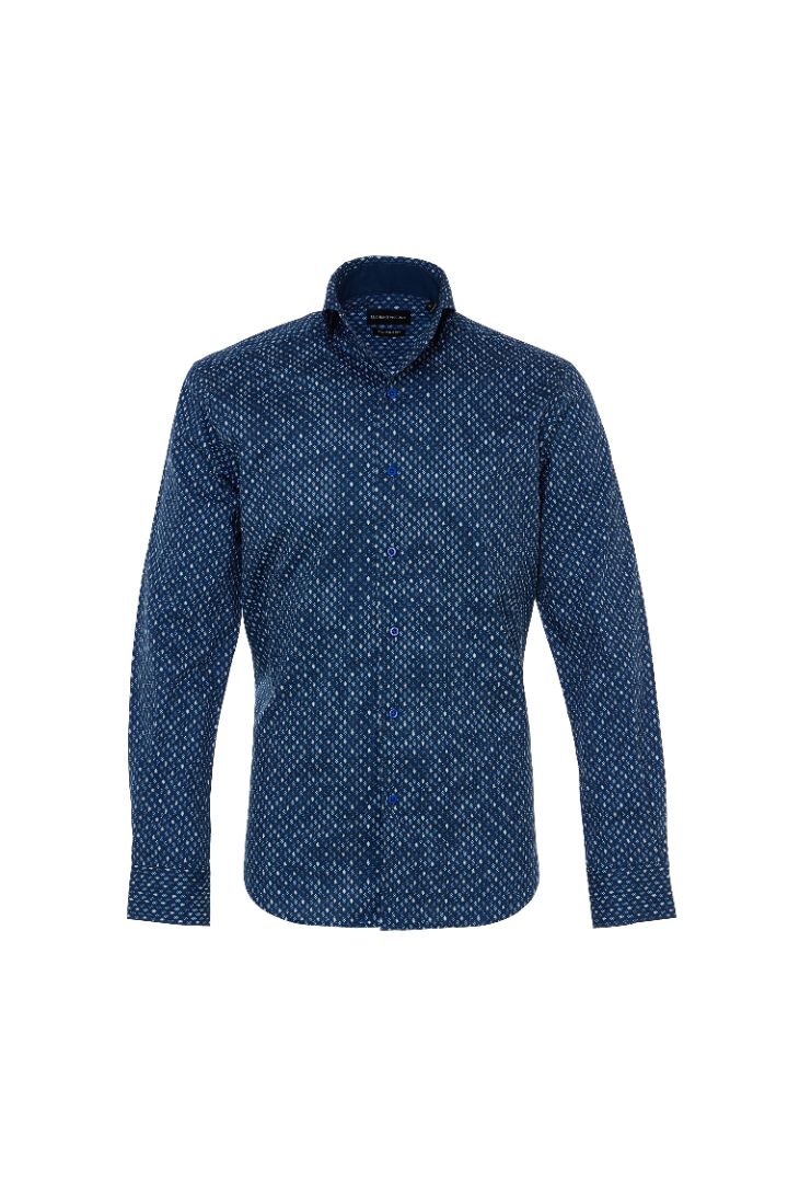 Pavla Digital Print One-Piece Collar Shirt