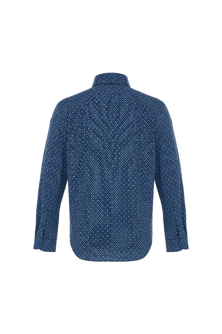 Pavla Digital Print One-Piece Collar Shirt