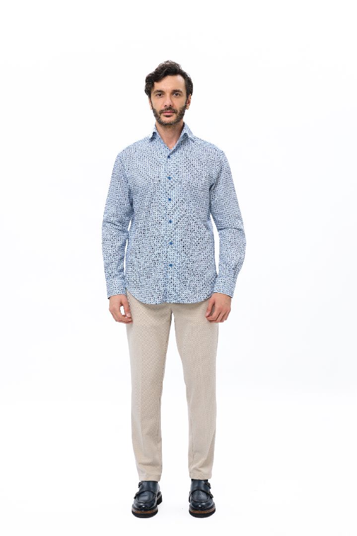 Madre Diamond Geo One-Piece Collar Shirt