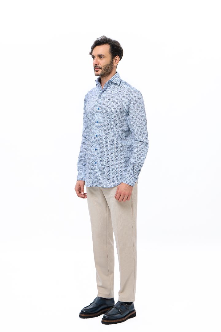 Madre Diamond Geo One-Piece Collar Shirt