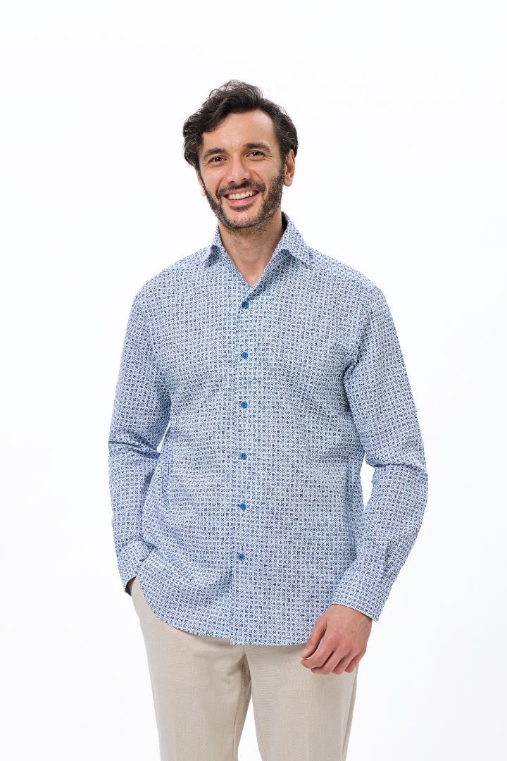 Madre Diamond Geo One-Piece Collar Shirt