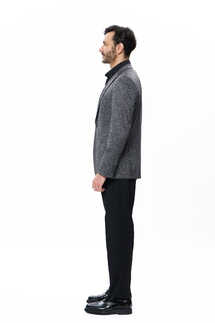 Charcoal Herringbone Performance Blazer